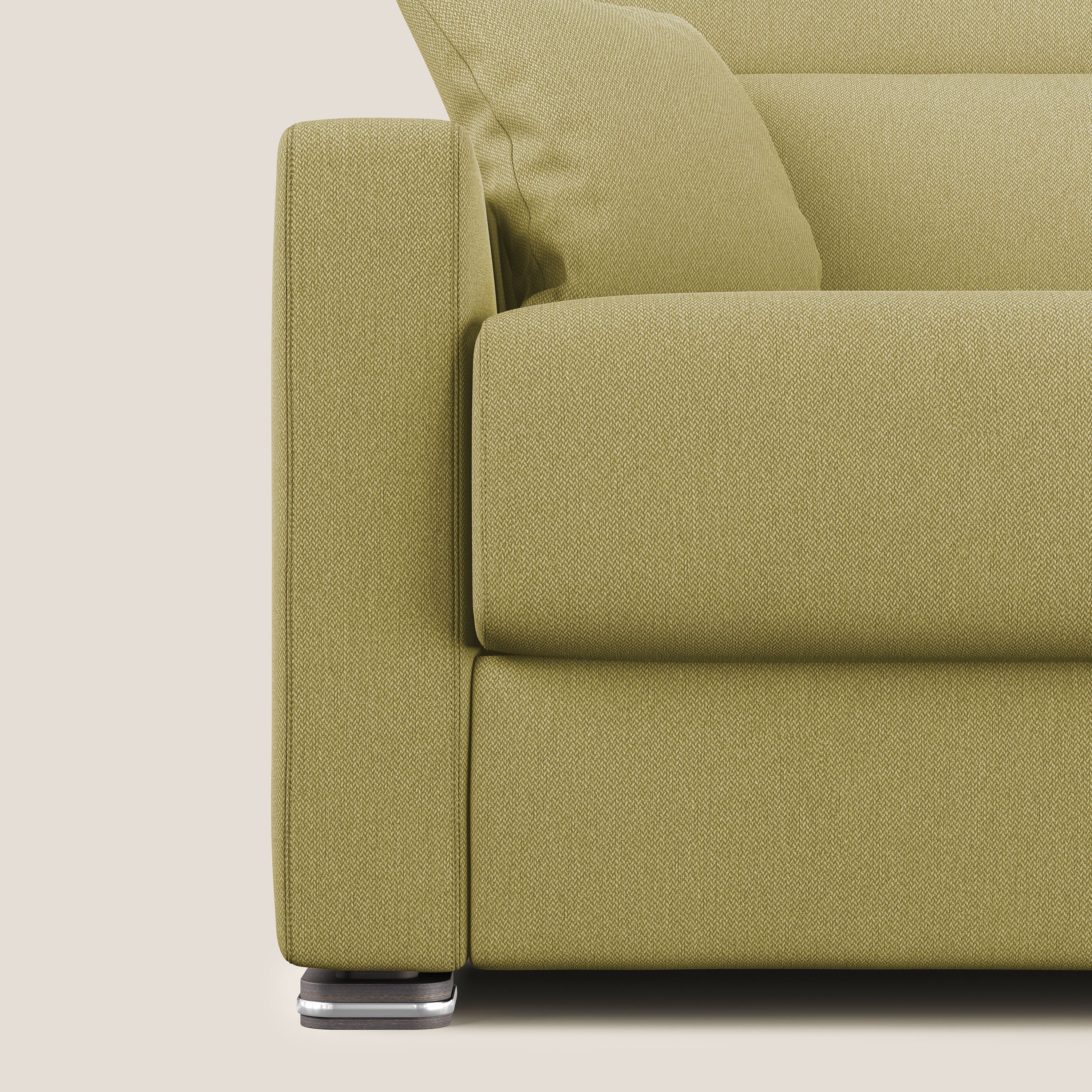 Amber divano letto matrimoniale in tessuto smacchiabile T05 giallo - divani.store