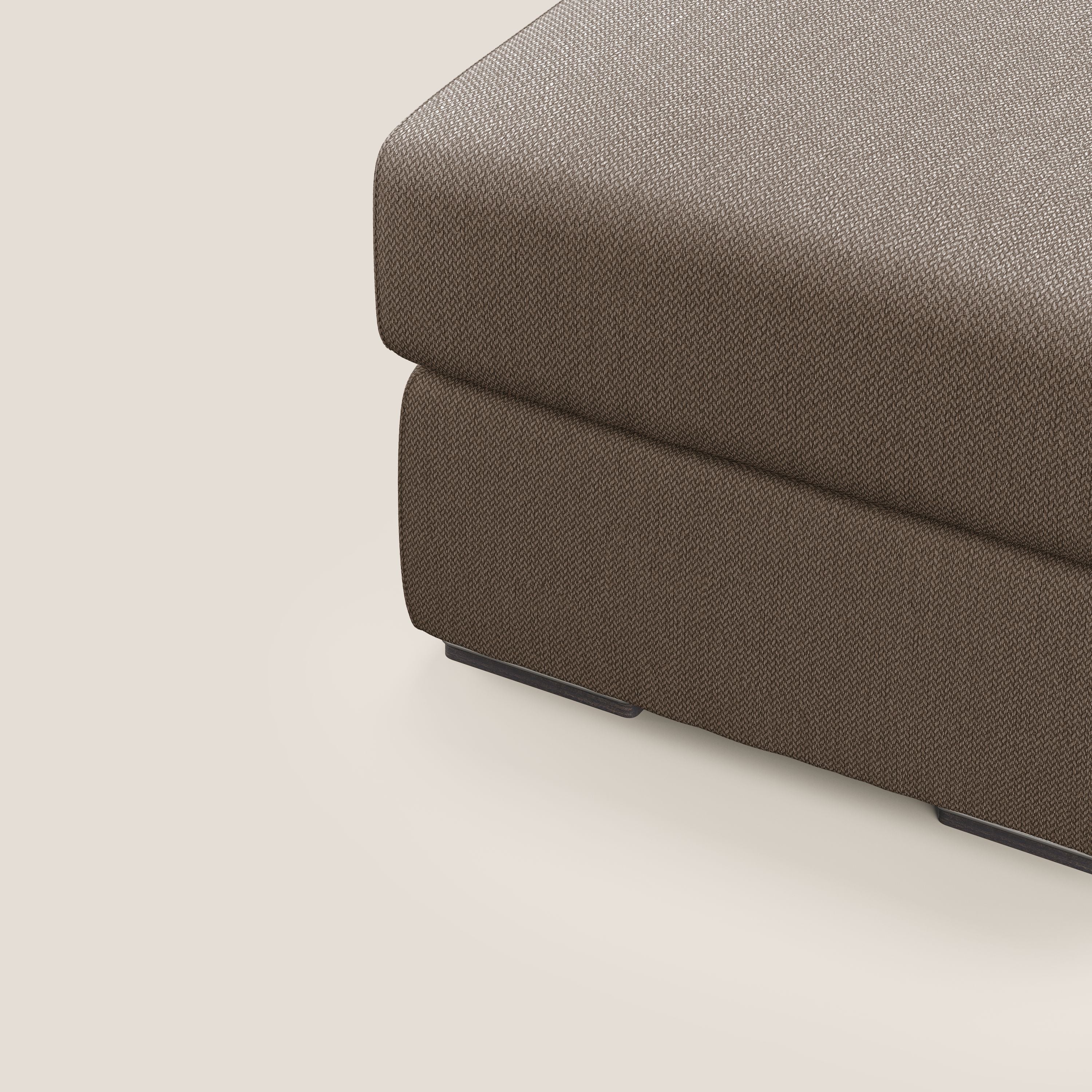 Sun pouf apribile contenitore in tessuto smacchiabile ad acqua T05 marrone - divani.store