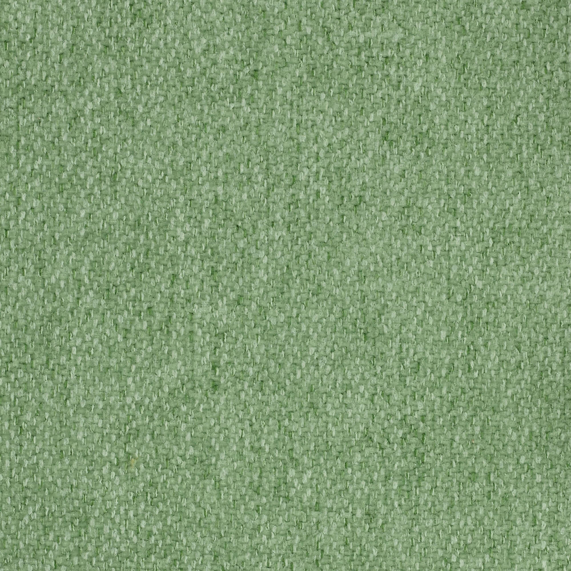 Un primo piano del tessuto T23 menta smacchiabile di colore verde tenue del cuscino schienale BonBon di Divani.Store rivela piccoli fili uniformemente distanziati in un sottile motivo a griglia con una trama leggermente ruvida. Due misure disponibili.