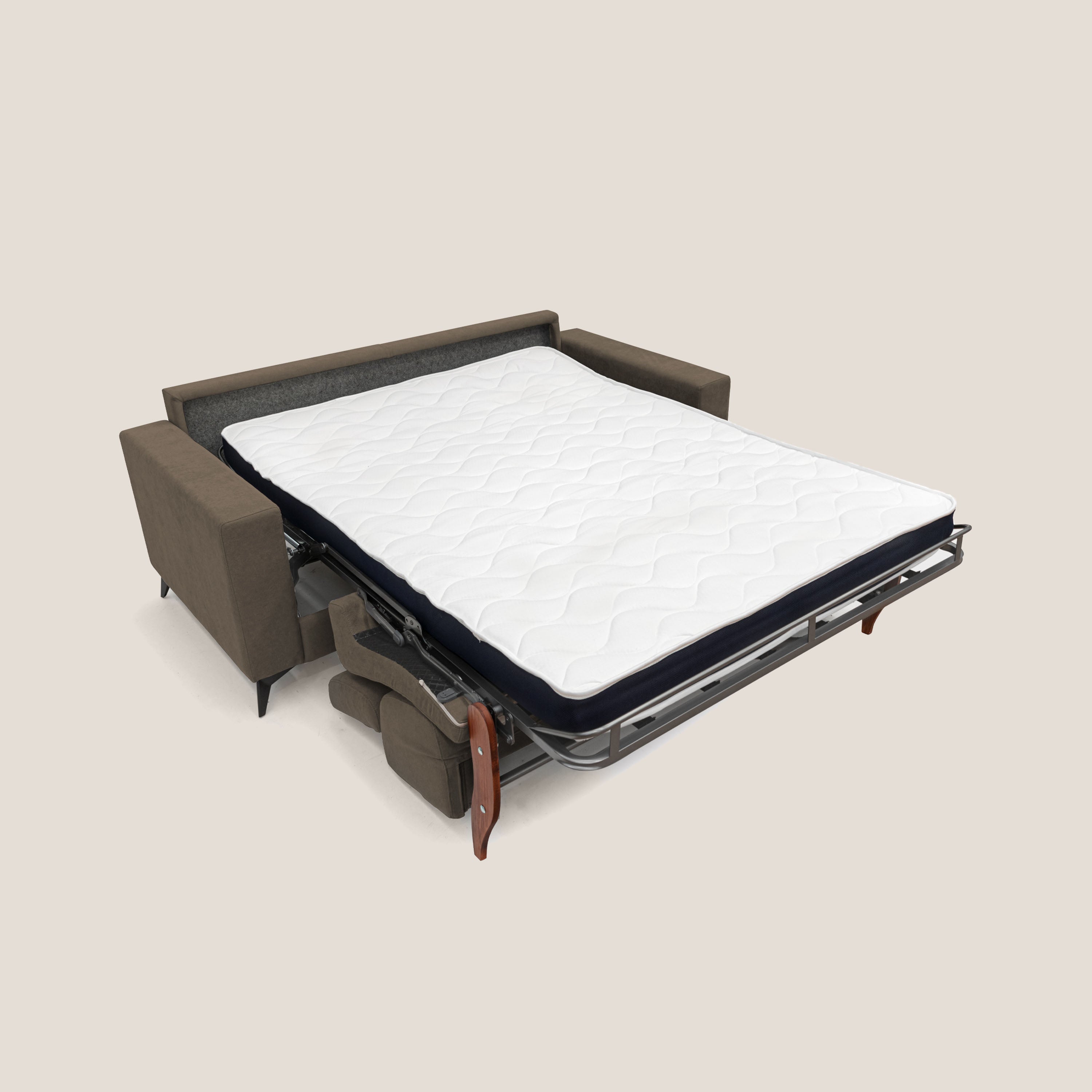 Pegaso divano letto con poggiatesta reclinabili e rivestimento T02 marrone - divani.store