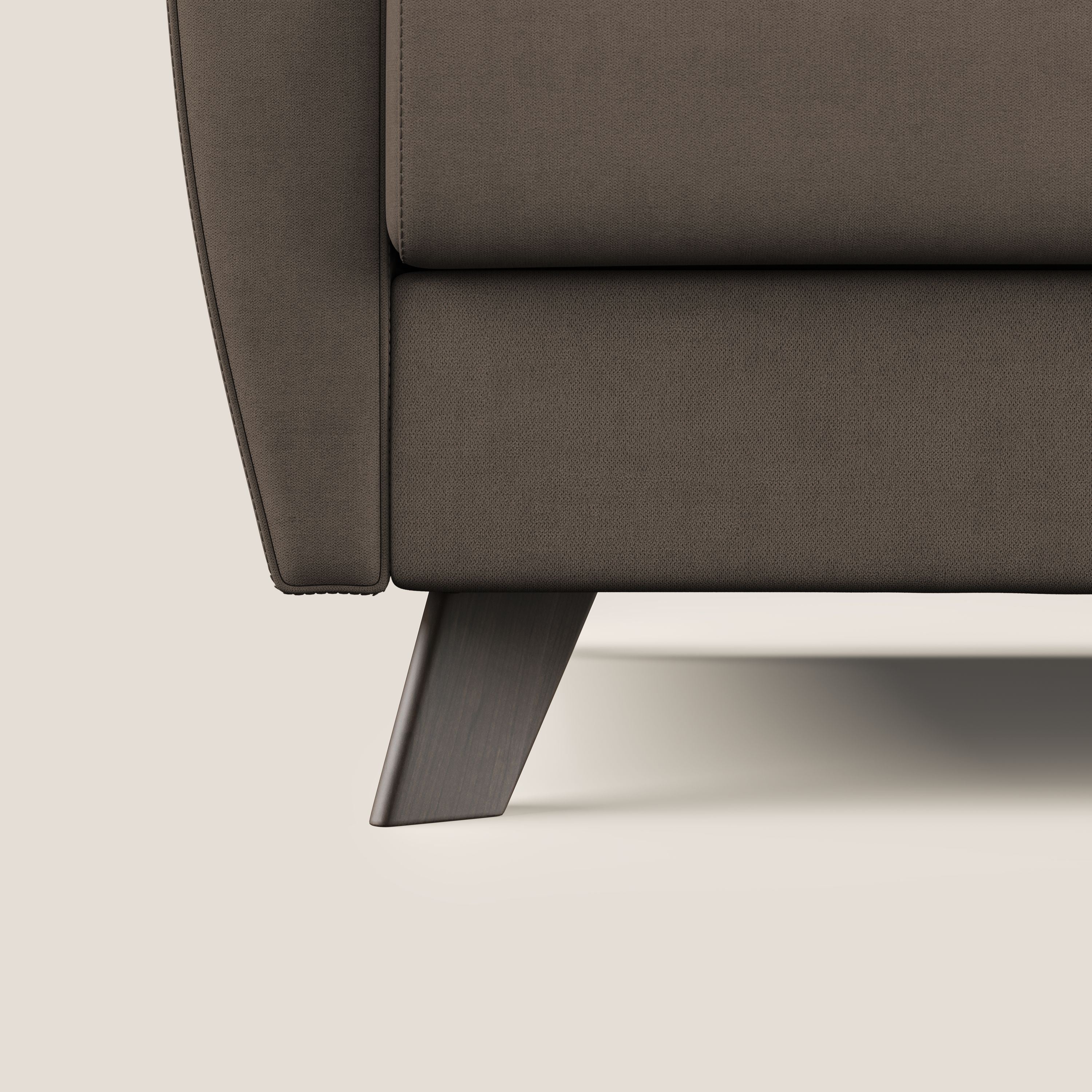 Callisto Divano letto matrimoniale in tessuto morbido impermeabile T02 marrone - divani.store