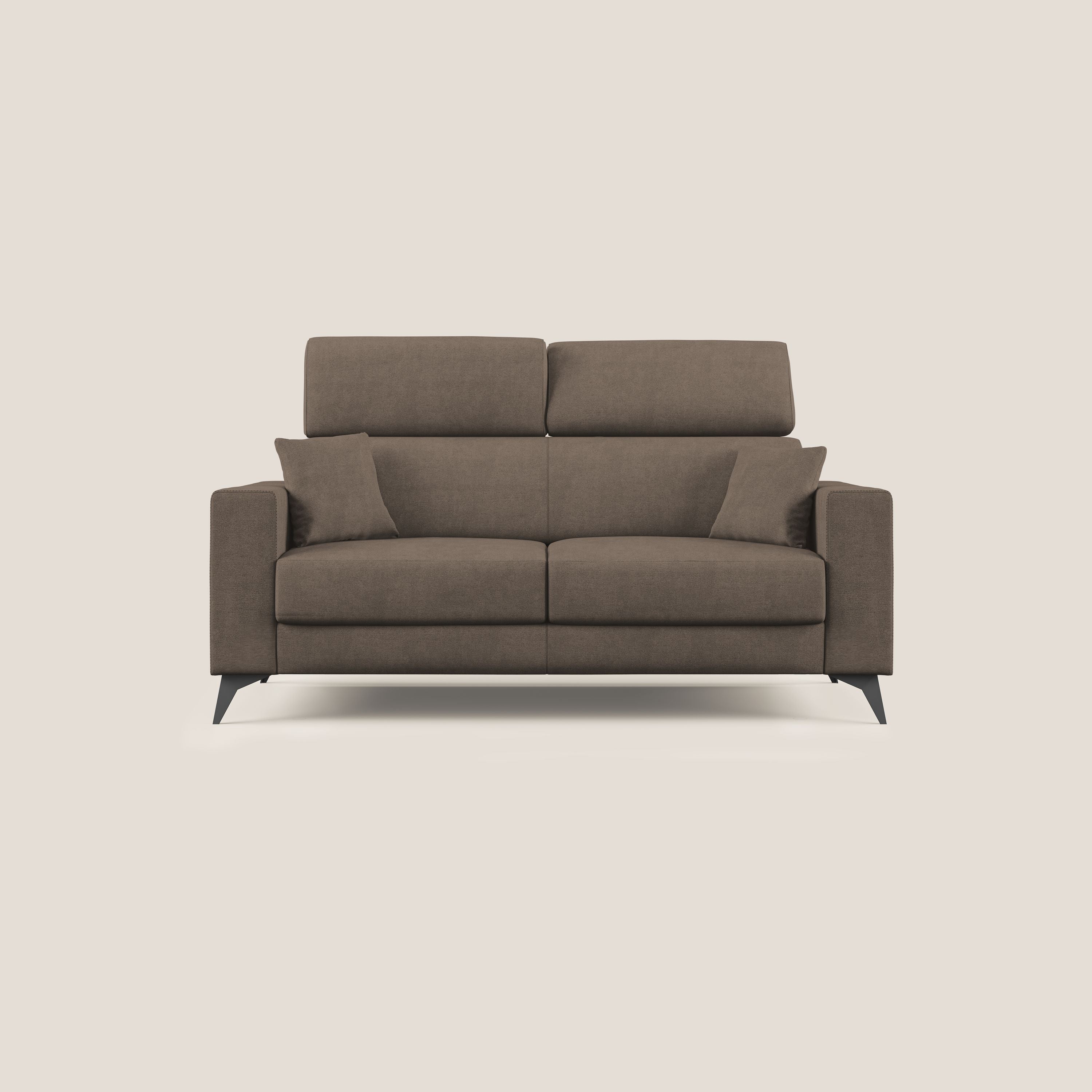 Pegaso divano letto con poggiatesta reclinabili e rivestimento T02 marrone - divani.store