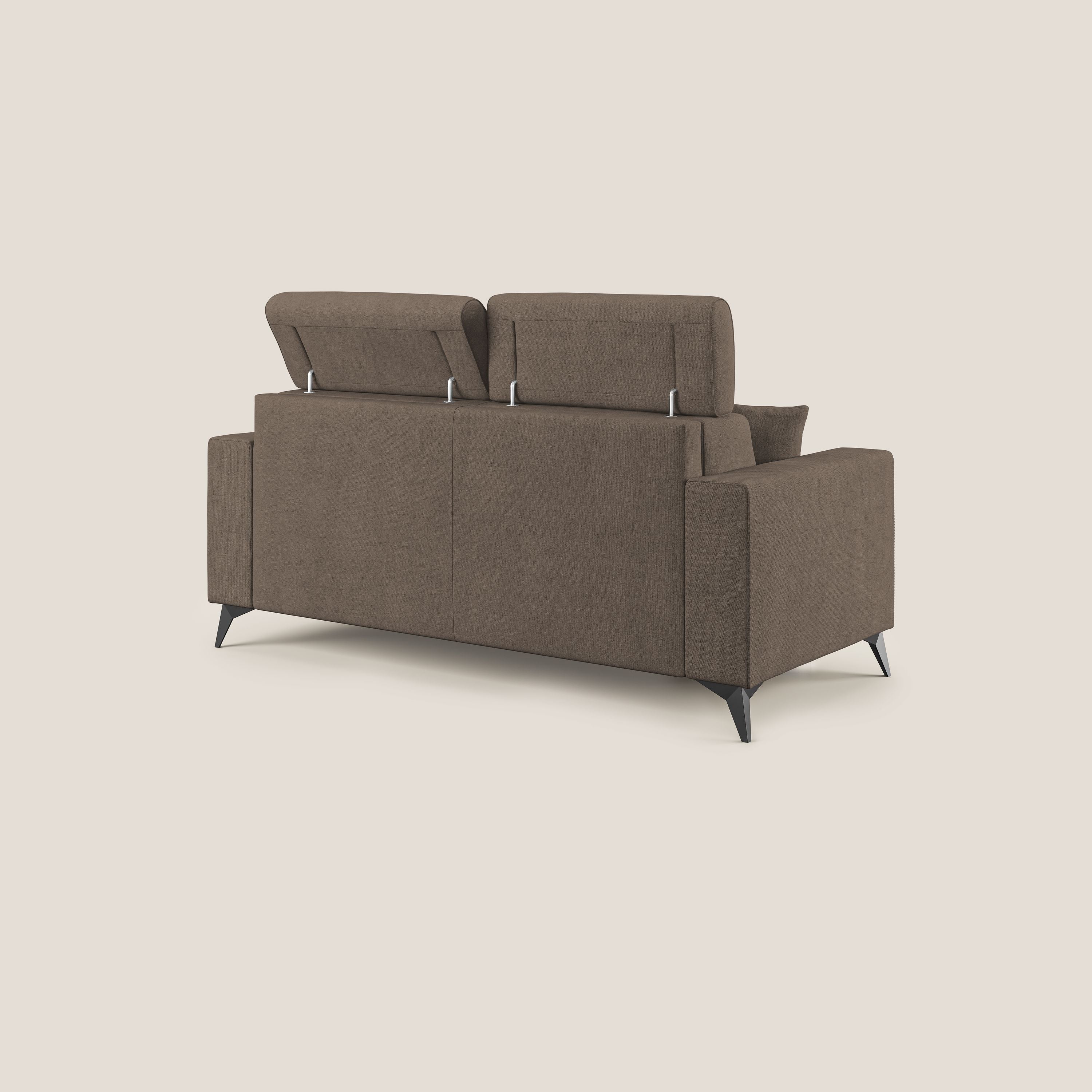 Pegaso divano letto con poggiatesta reclinabili e rivestimento T02 marrone - divani.store