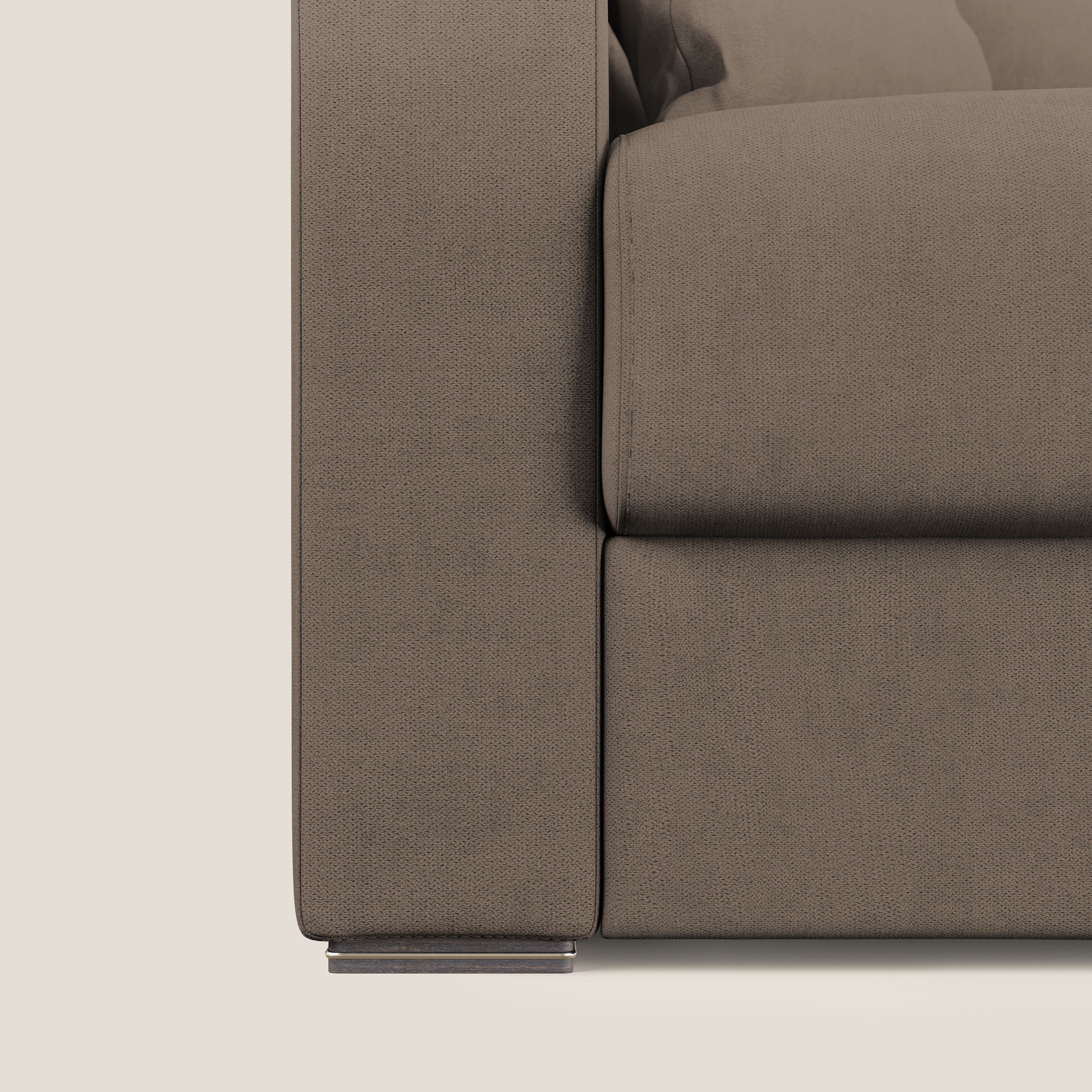 Best Divano letto matrimoniale in tessuto impermeabile T02 marrone - divani.store