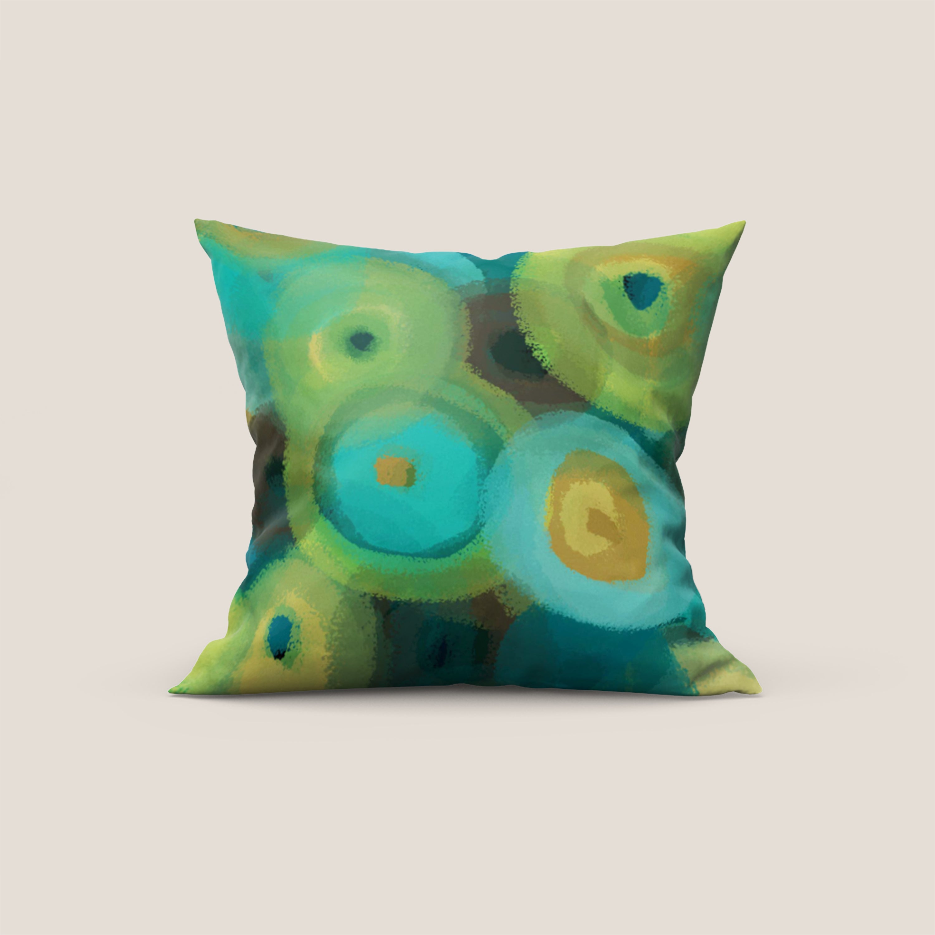 Brush-circle collezione cuscini a fantasie multicolor in velluto impermeabile - divani.store