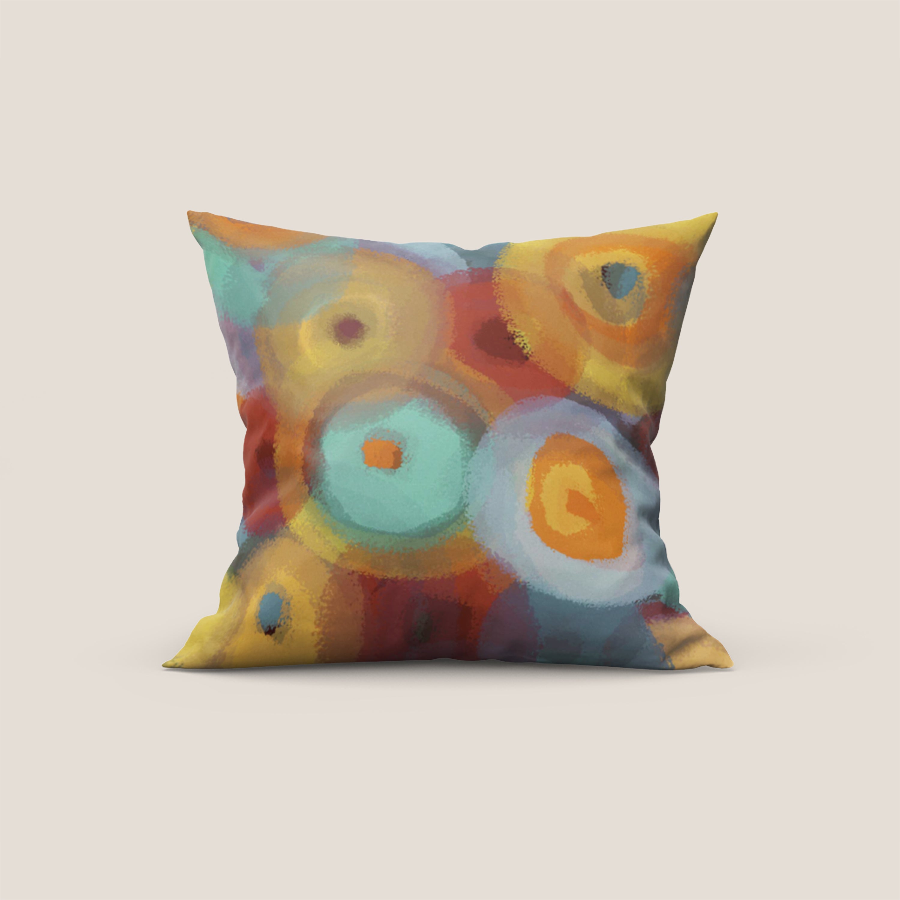 Brush-circle collezione cuscini a fantasie multicolor in velluto impermeabile - divani.store