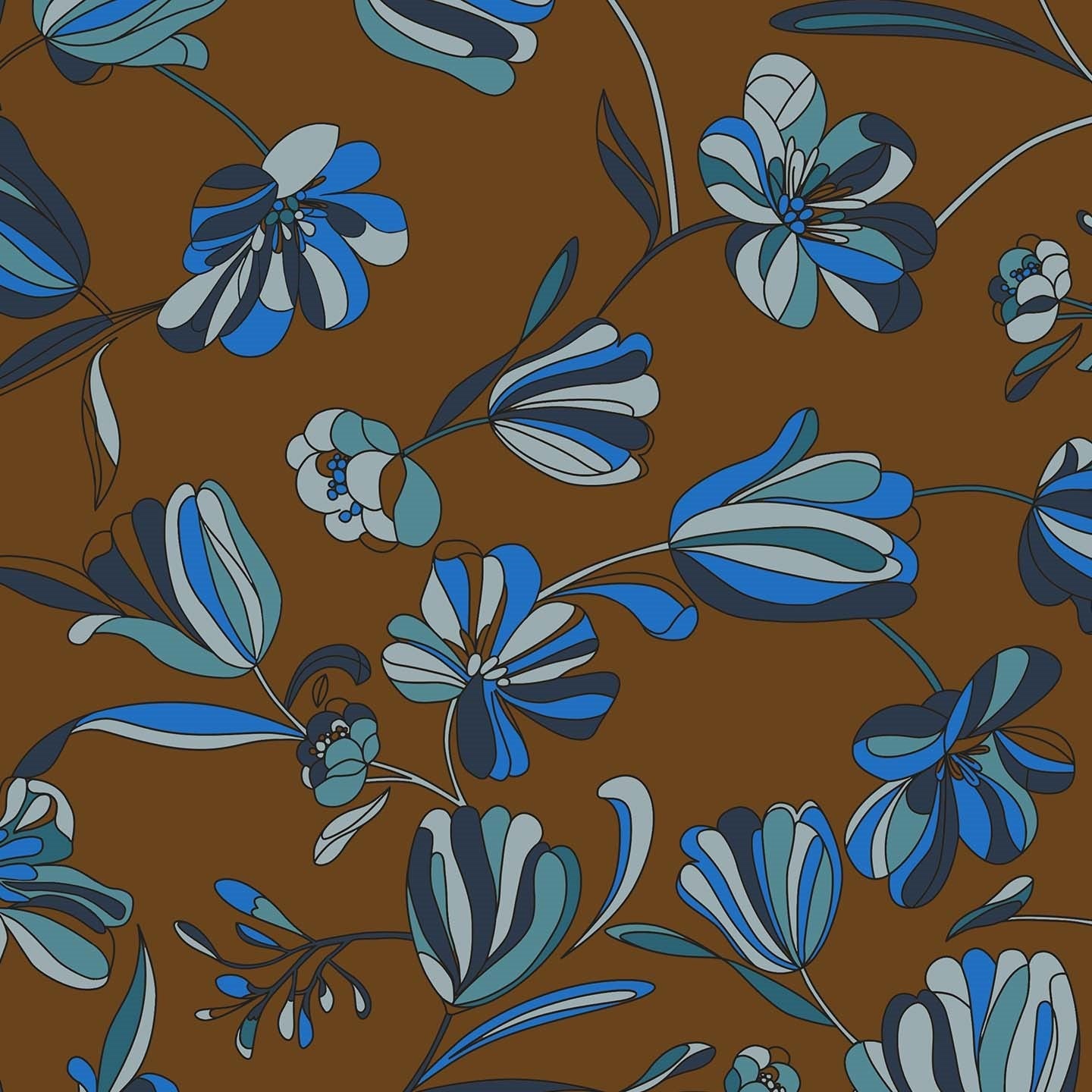 Omika collezione cuscini a fantasie multicolor in velluto impermeabile marrone - divani.store