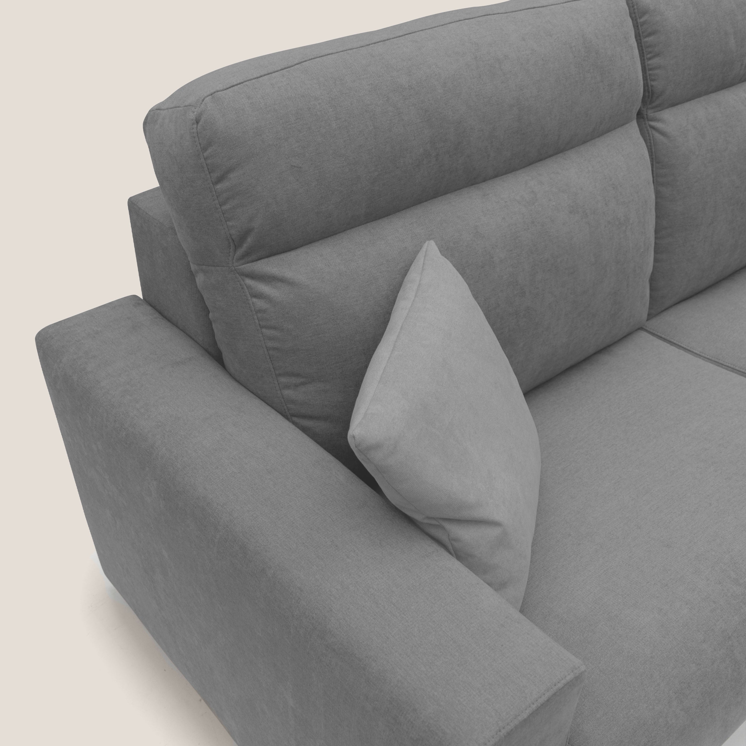 Nikita Divano letto matrimoniale con schienale morbido alto e rivestimento T02 grigio - divani.store