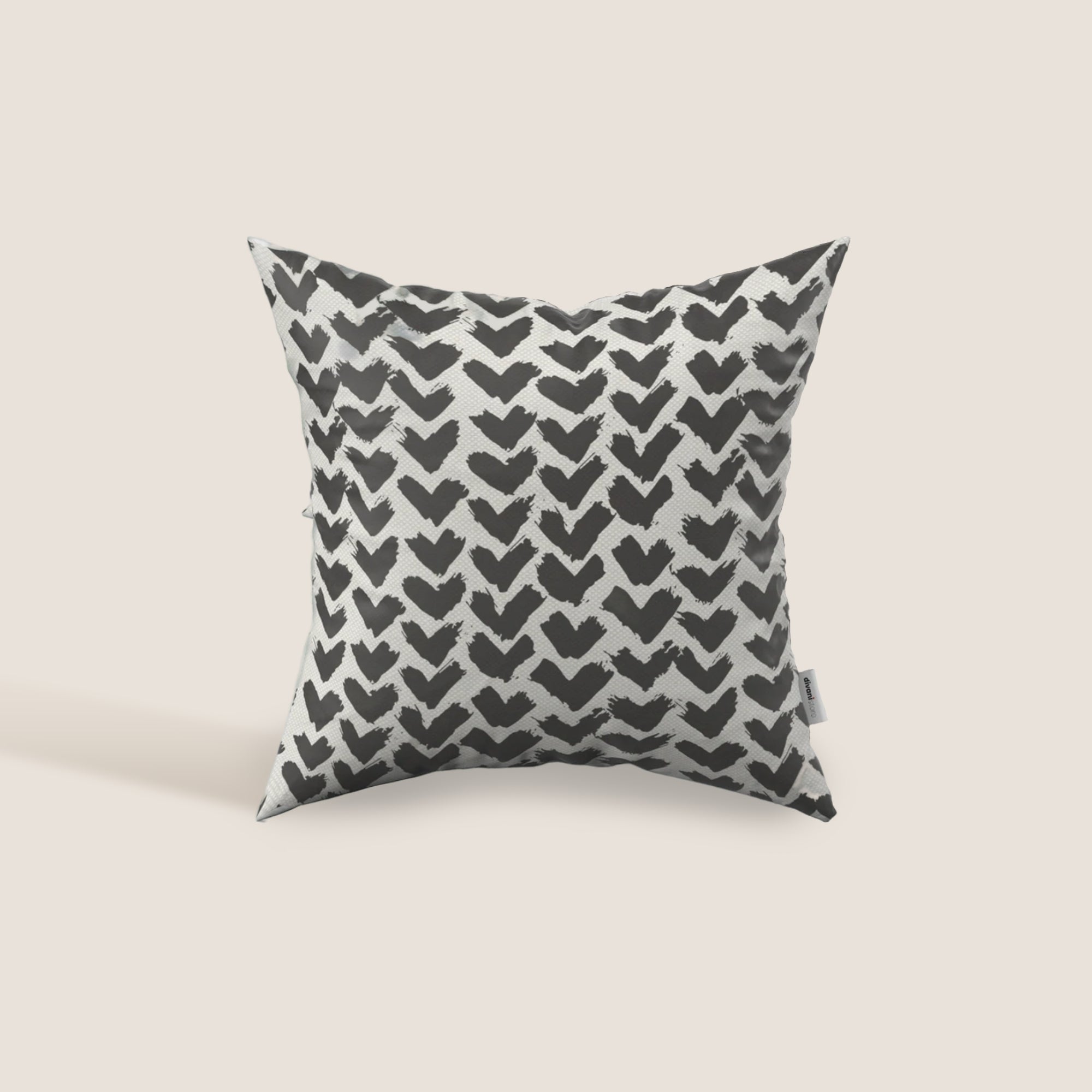 Arrow cuscini geometrici disponibile in diversi colori realizzato in tessuto Idrorepellente nero - divani.store