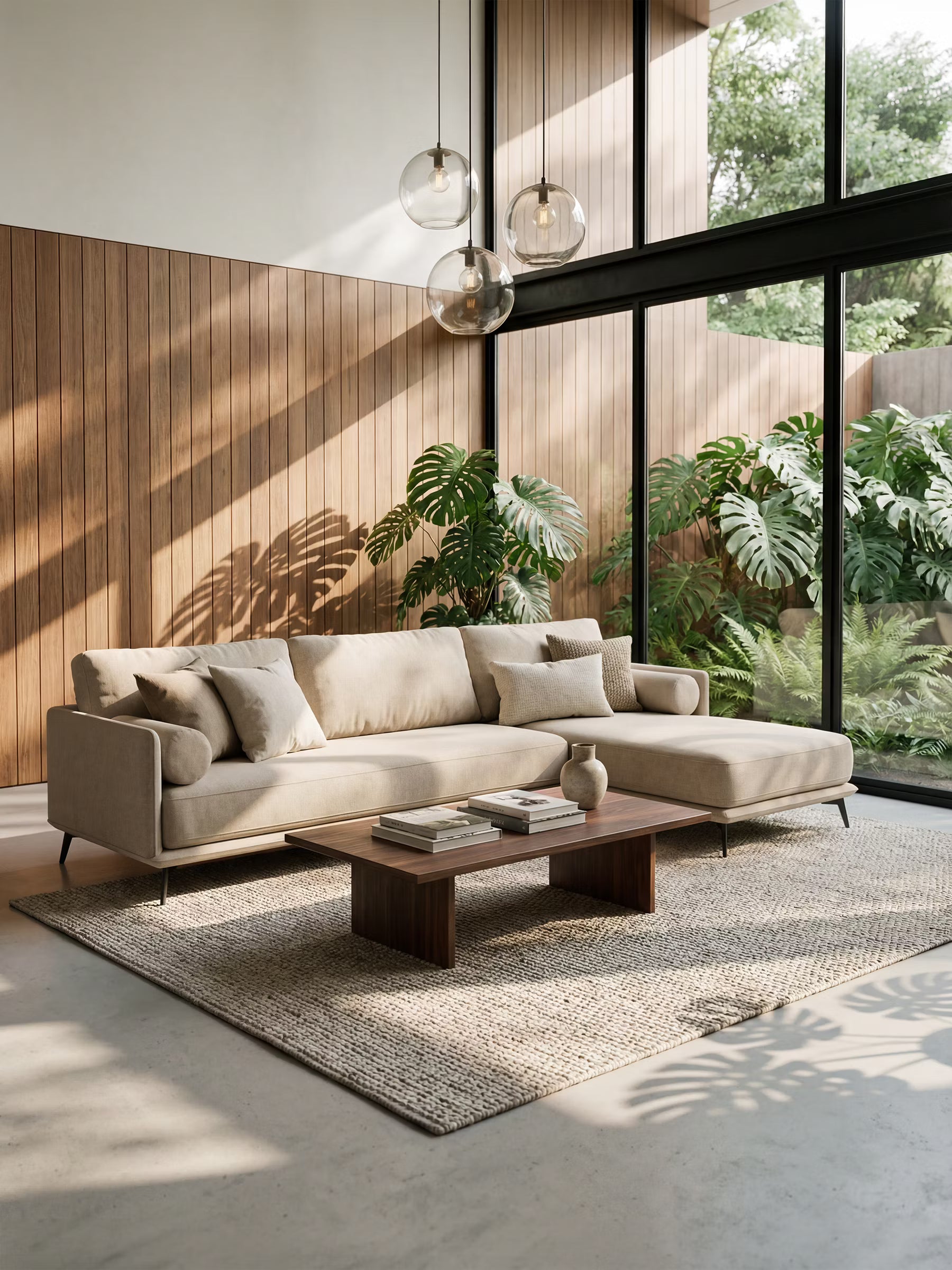 Basalto – Modernes Ecksofa mit Halbinsel– Metallgestell und daunenkissenmit fleckenabweisendem Bezug T31