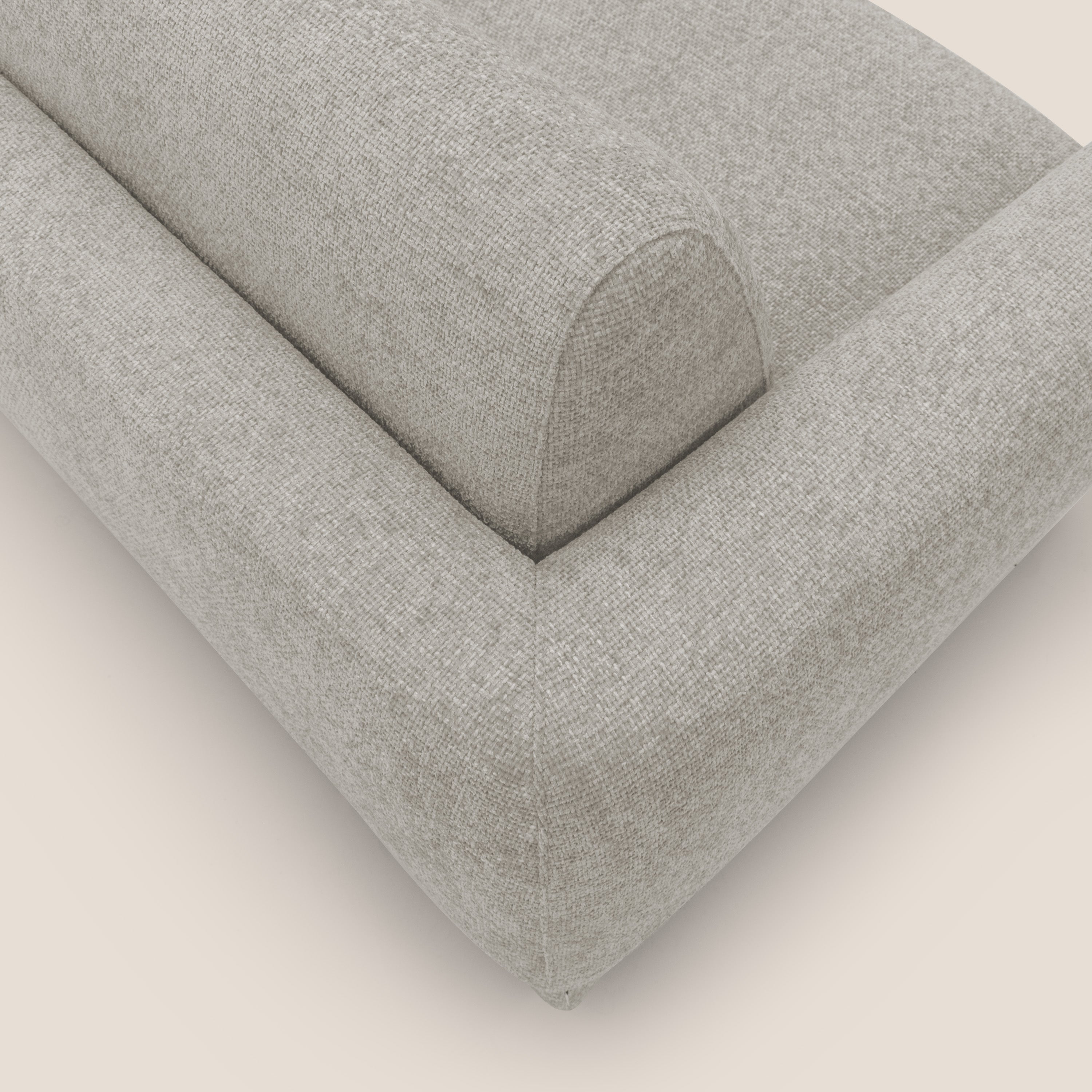 Happy Divano letto matrimoniale con materasso h18 cm in tessuto impermeabile T10 panna - divani.store