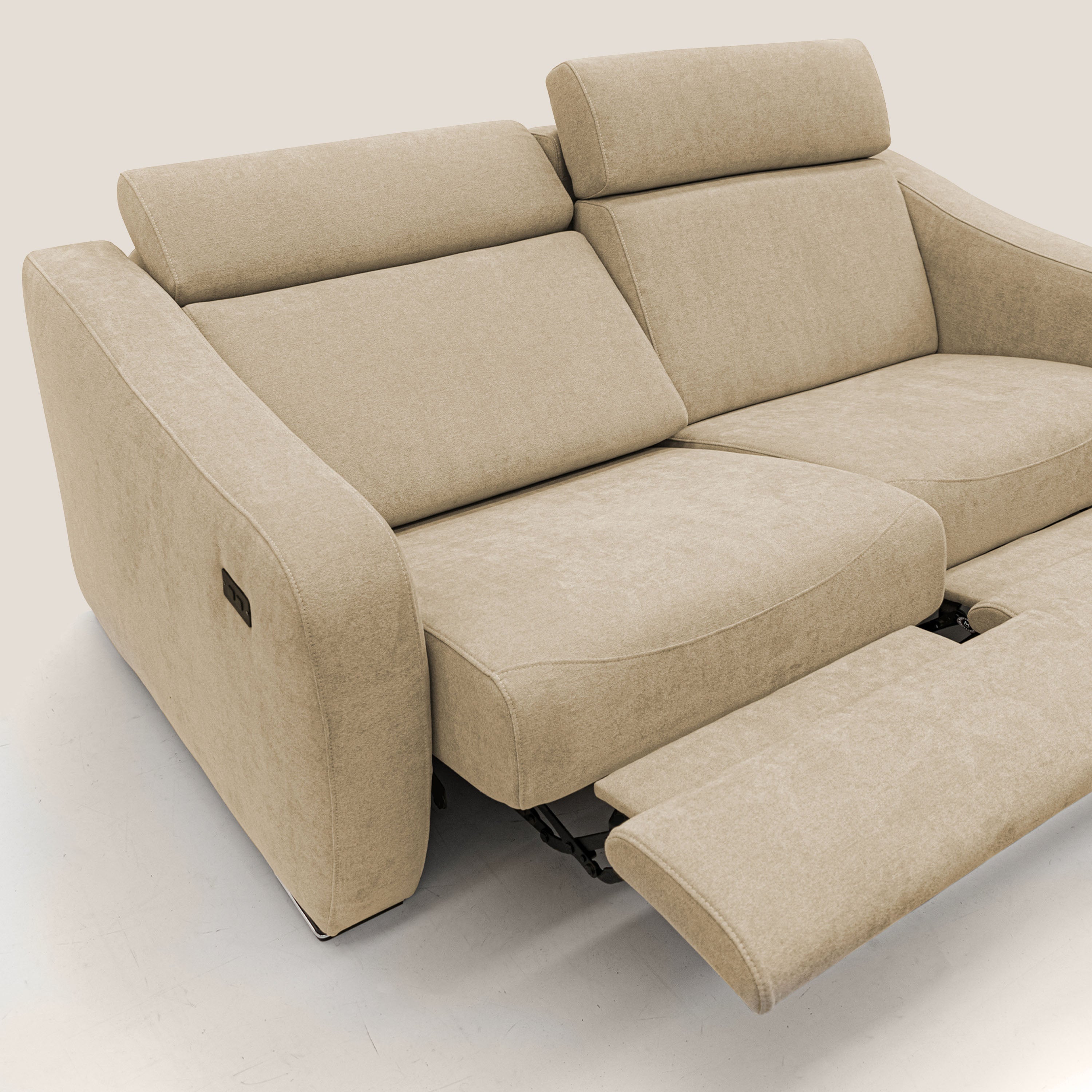 Gummy Divano con meccanismo relax elettrico beige - divani.store