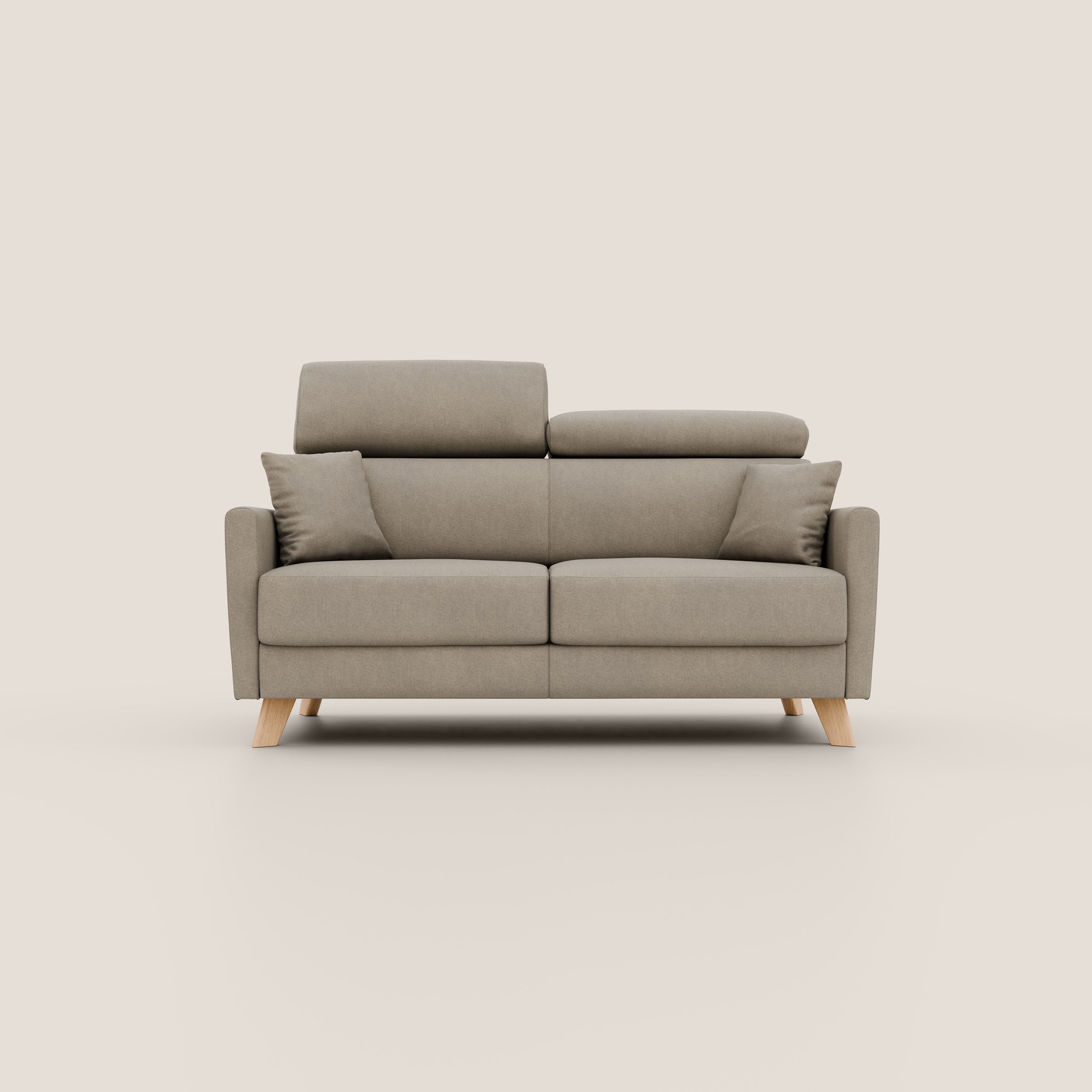 Francy divano letto matrimoniale con poggiatesta regolabili in tessuto impermeabile e smacchiabile T17 - divani.store