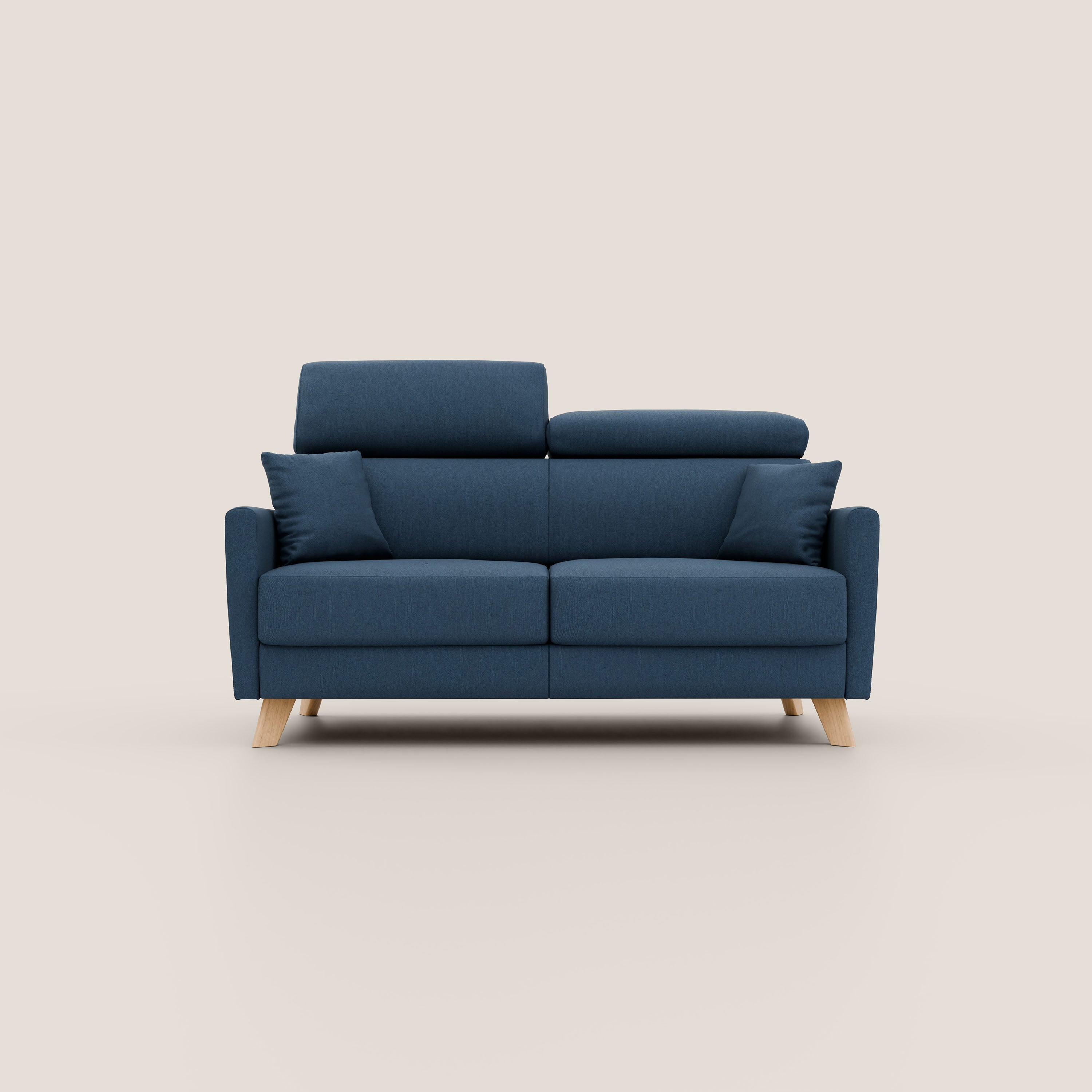 Francy divano letto matrimoniale con poggiatesta regolabili in tessuto impermeabile e smacchiabile T17 - divani.store