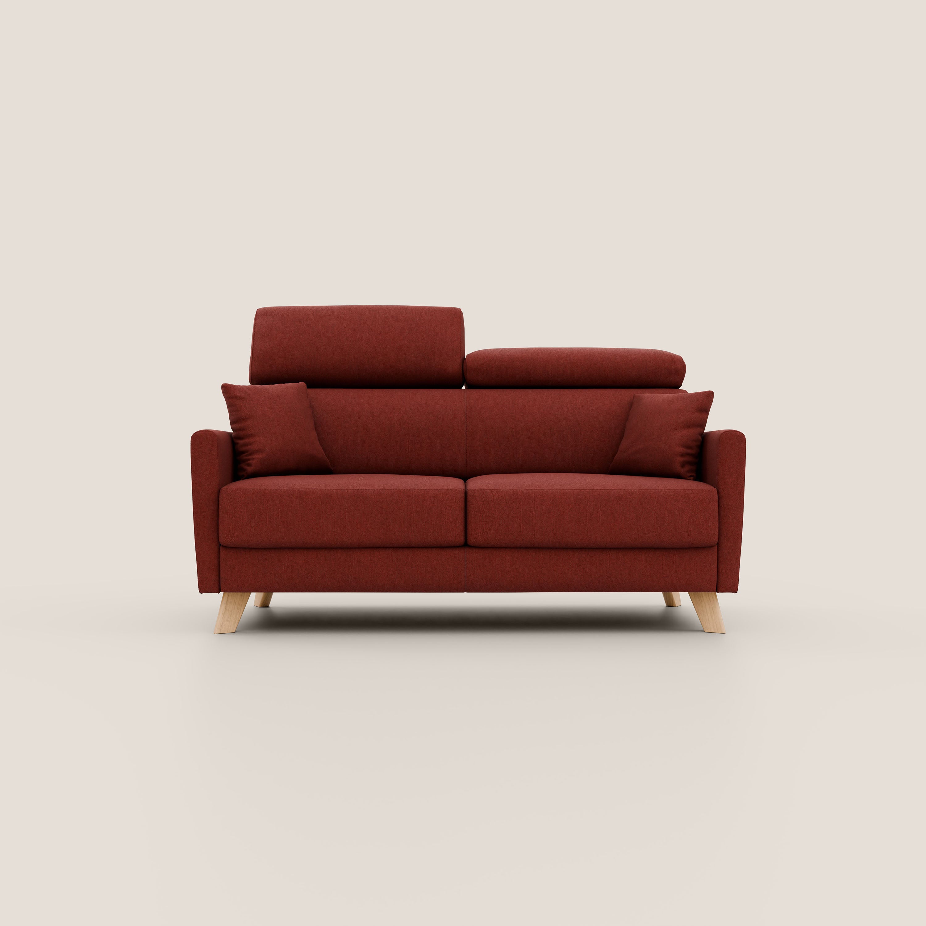 Francy divano letto matrimoniale con poggiatesta regolabili in tessuto impermeabile e smacchiabile T17 - divani.store