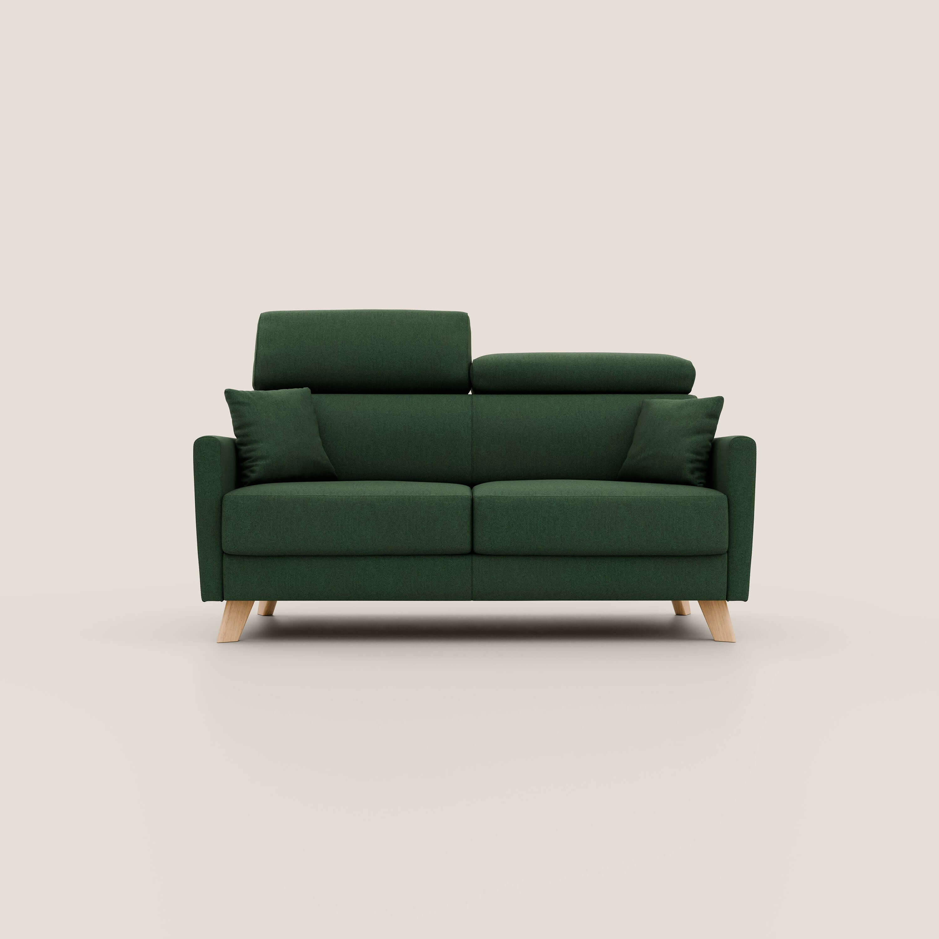 Francy divano letto matrimoniale con poggiatesta regolabili in tessuto impermeabile e smacchiabile T17 - divani.store