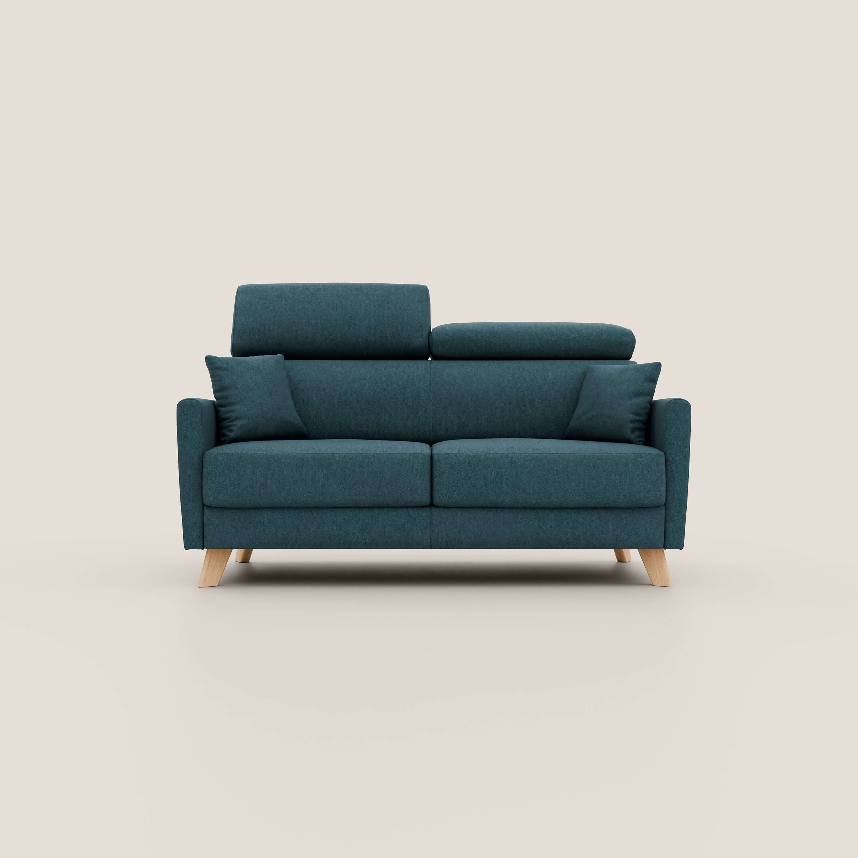 Francy divano letto matrimoniale con poggiatesta regolabili in tessuto impermeabile e smacchiabile T17 - divani.store