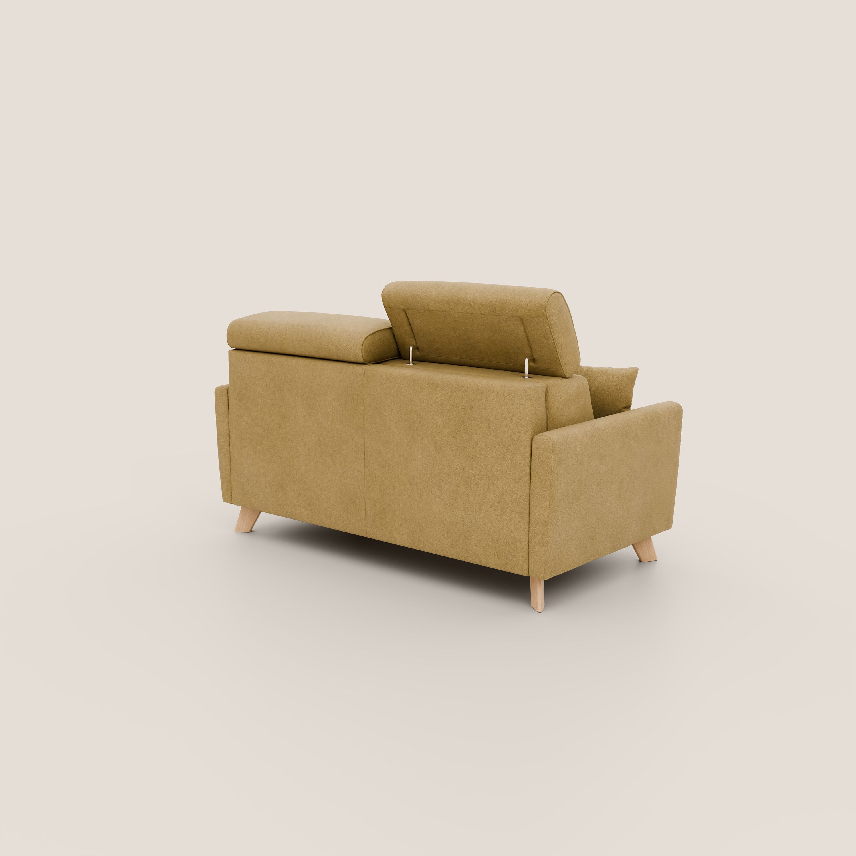 Francy divano letto matrimoniale con poggiatesta regolabili in tessuto impermeabile e smacchiabile T17 - divani.store