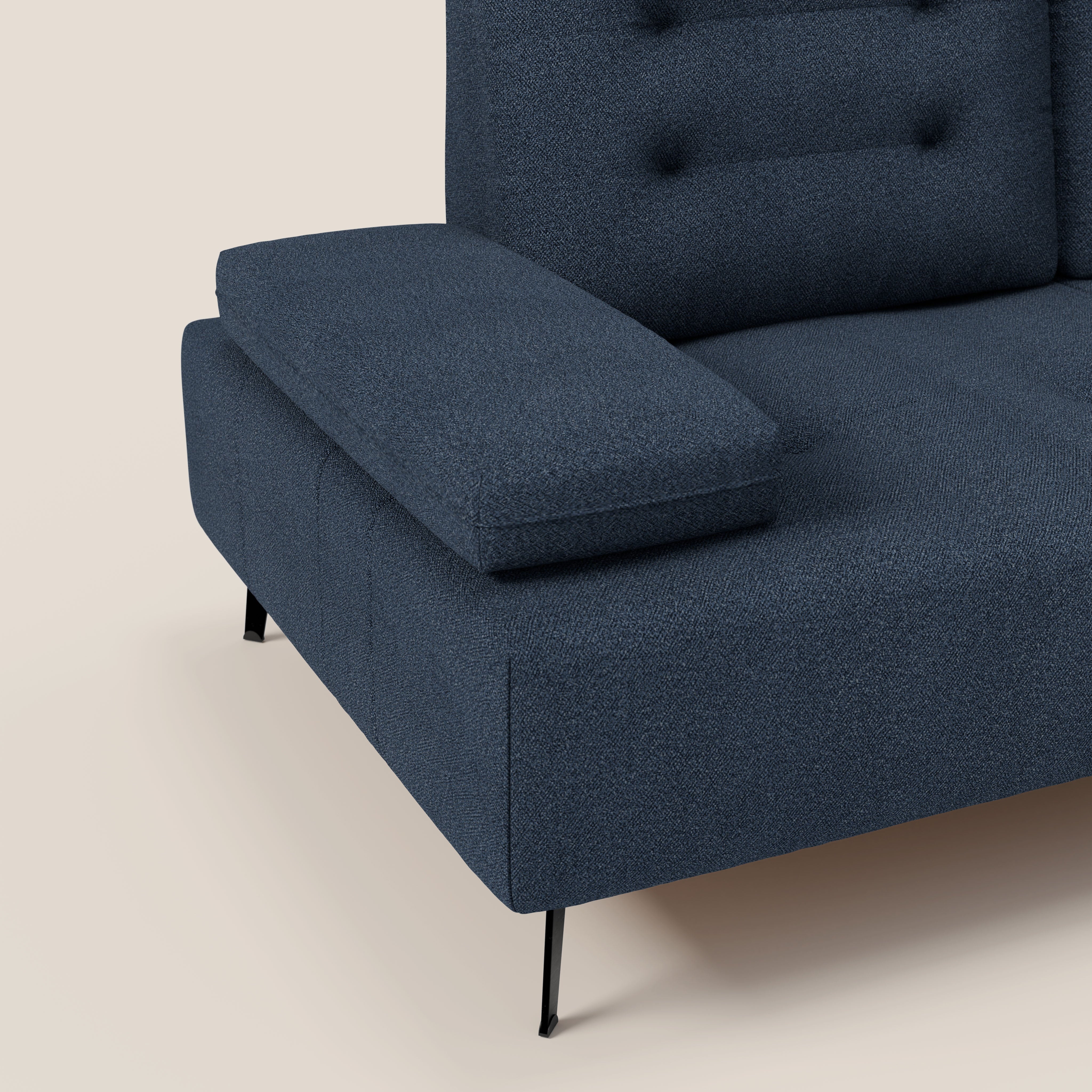 Lugano Divano 3 posti con schienali e braccioli traslanti in morbido bouclé impermeabile T07 - divani.store