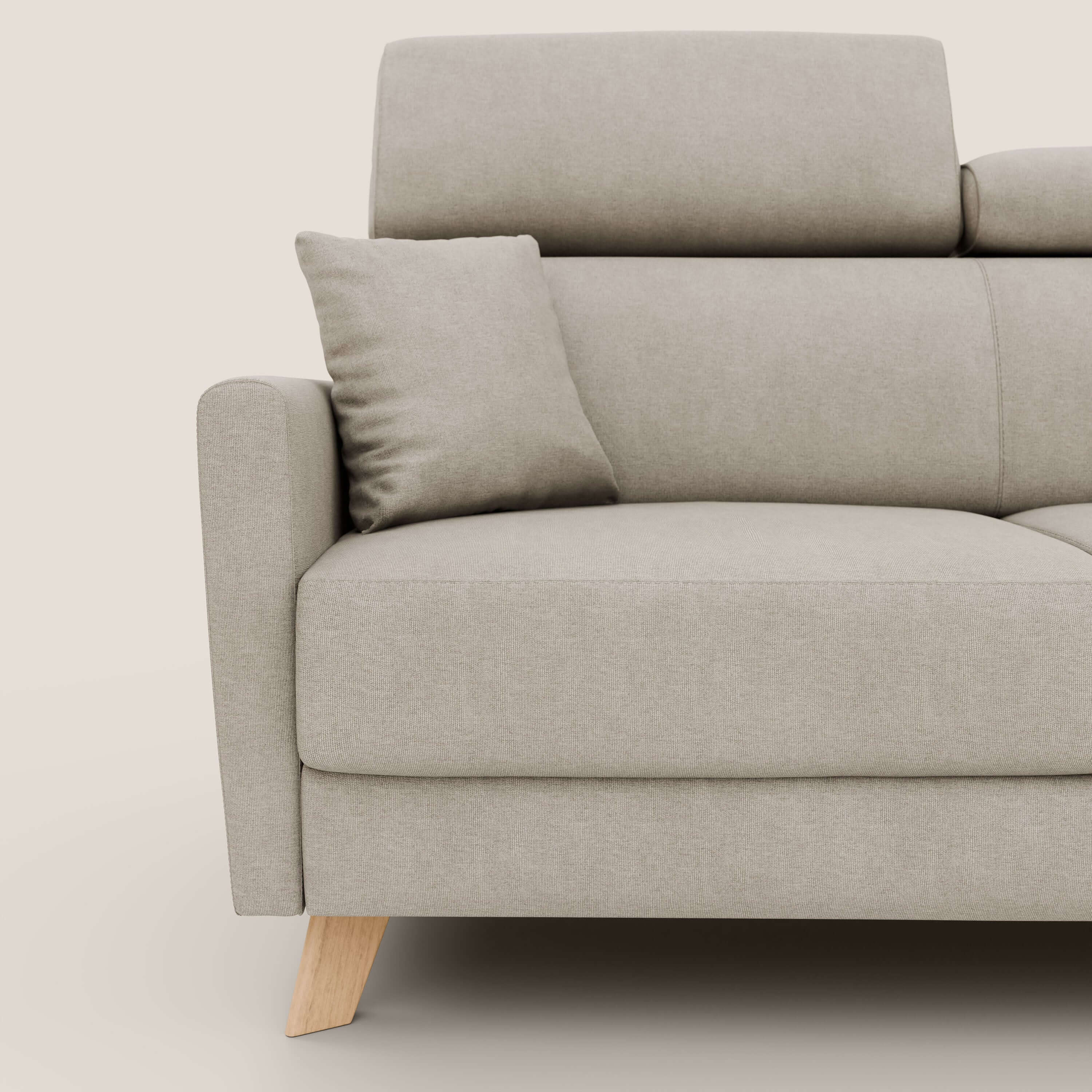 Francy divano letto matrimoniale con poggiatesta regolabili in tessuto impermeabile e smacchiabile T17 - divani.store