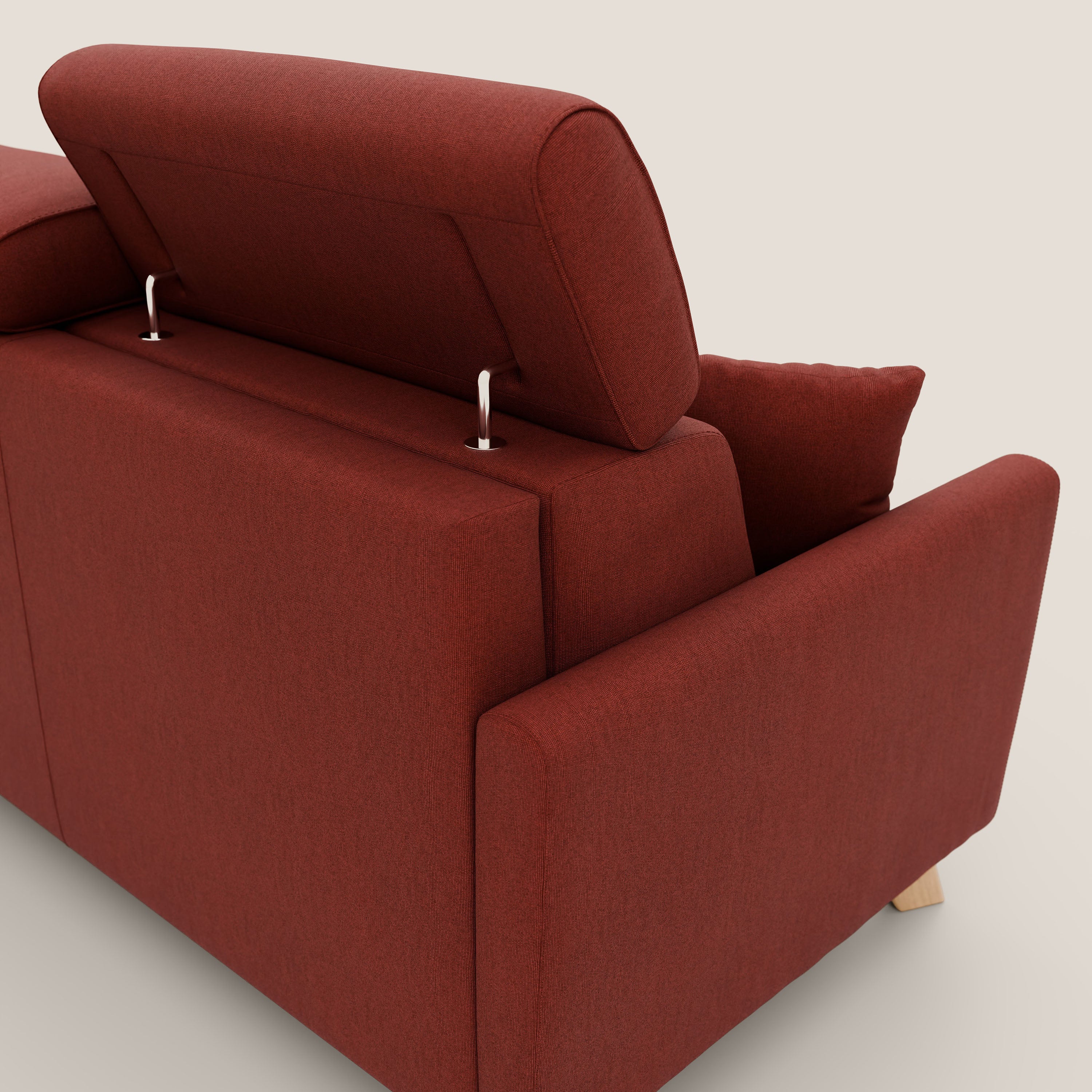 Francy divano letto matrimoniale con poggiatesta regolabili in tessuto impermeabile e smacchiabile T17 - divani.store