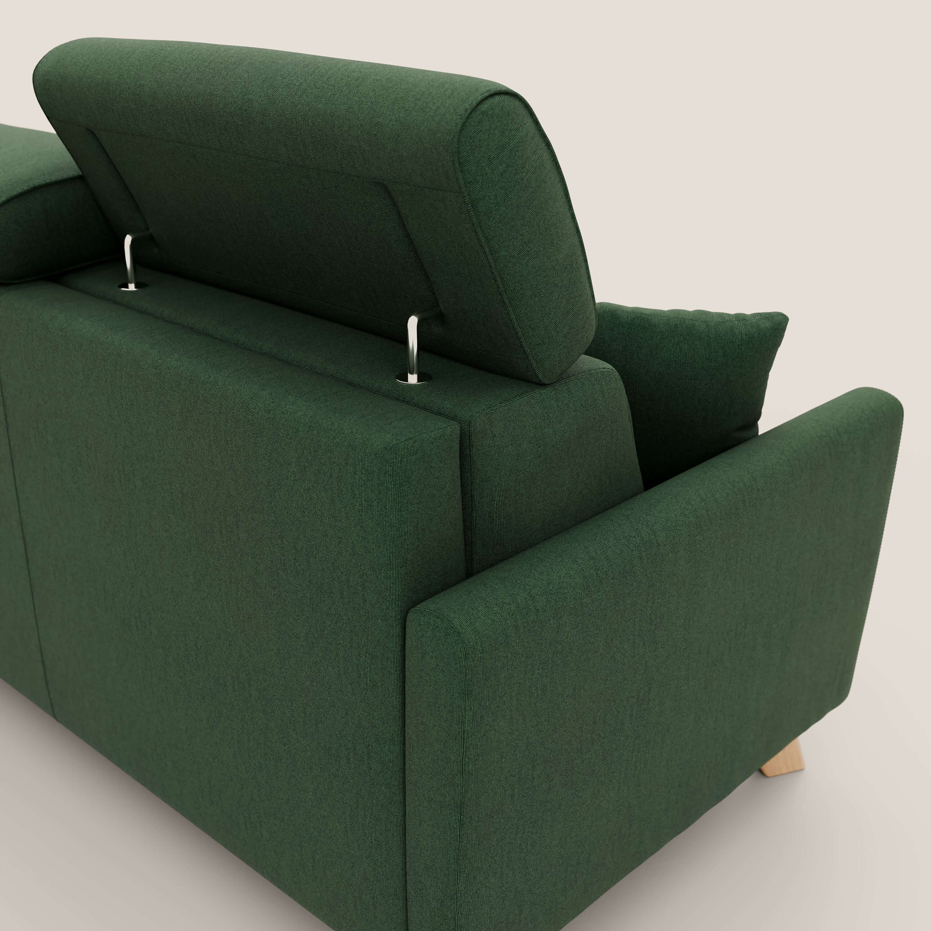 Francy divano letto matrimoniale con poggiatesta regolabili in tessuto impermeabile e smacchiabile T17 - divani.store