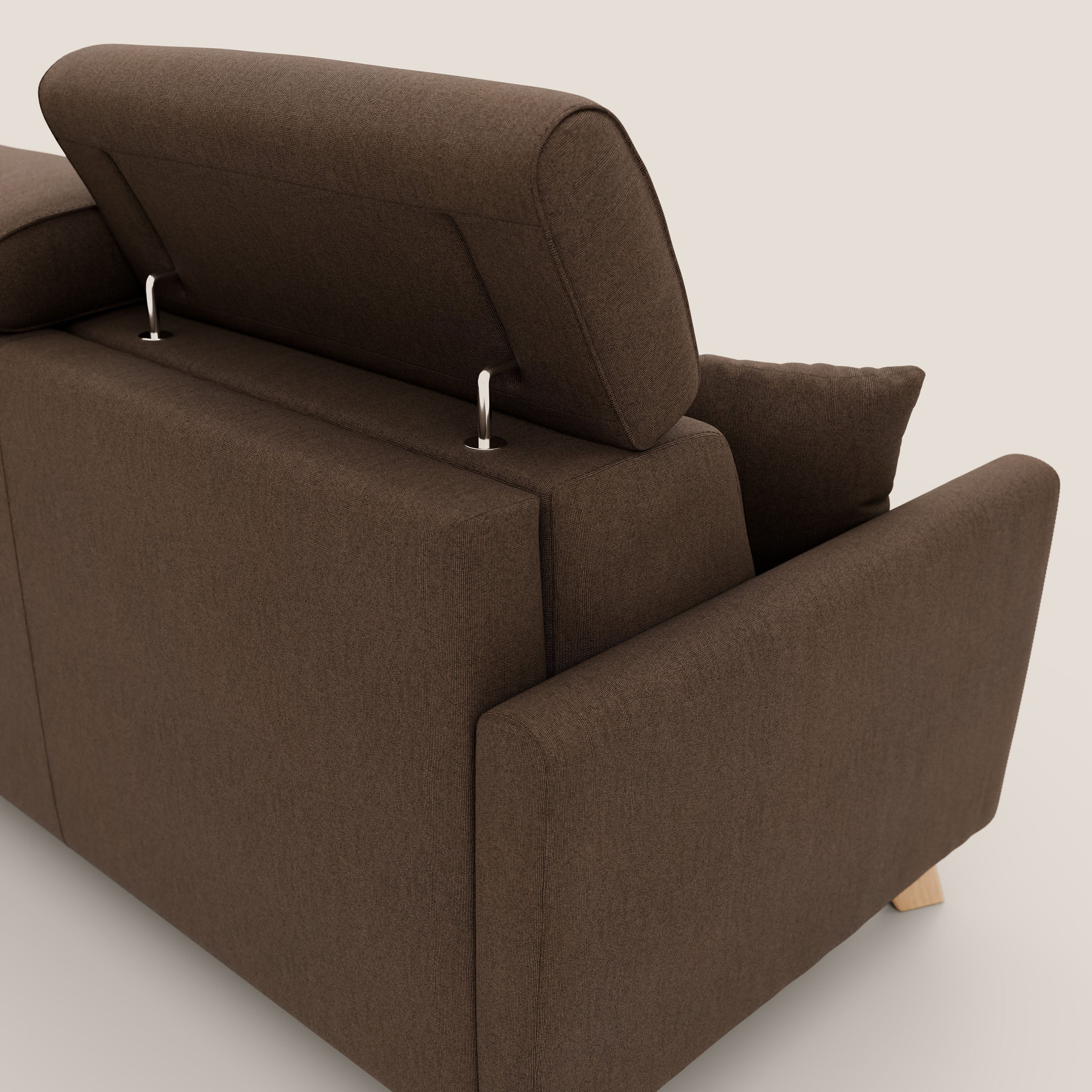 Francy divano letto matrimoniale con poggiatesta regolabili in tessuto impermeabile e smacchiabile T17 - divani.store