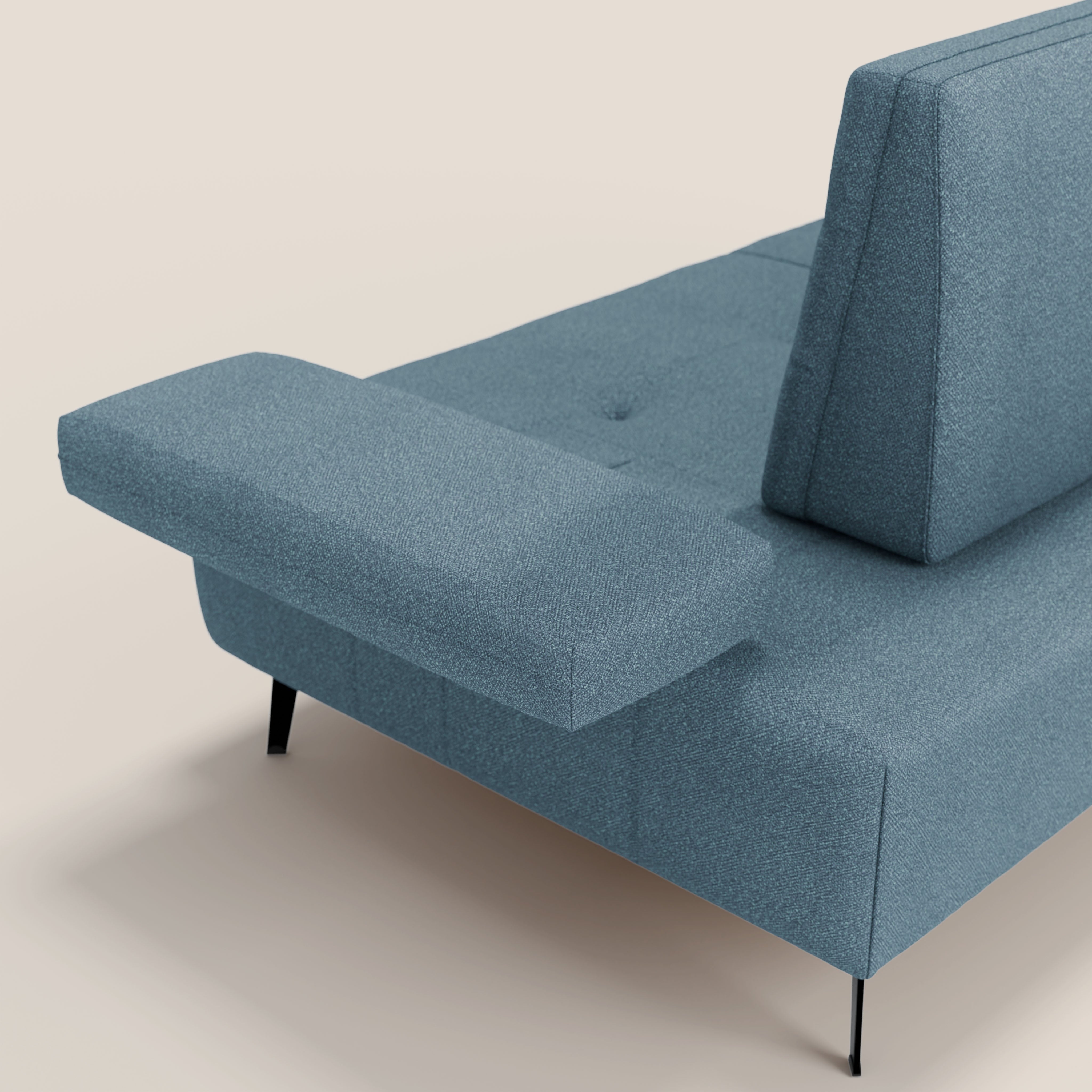 Lugano Divano 3 posti con schienali e braccioli traslanti in morbido bouclé impermeabile T07 - divani.store