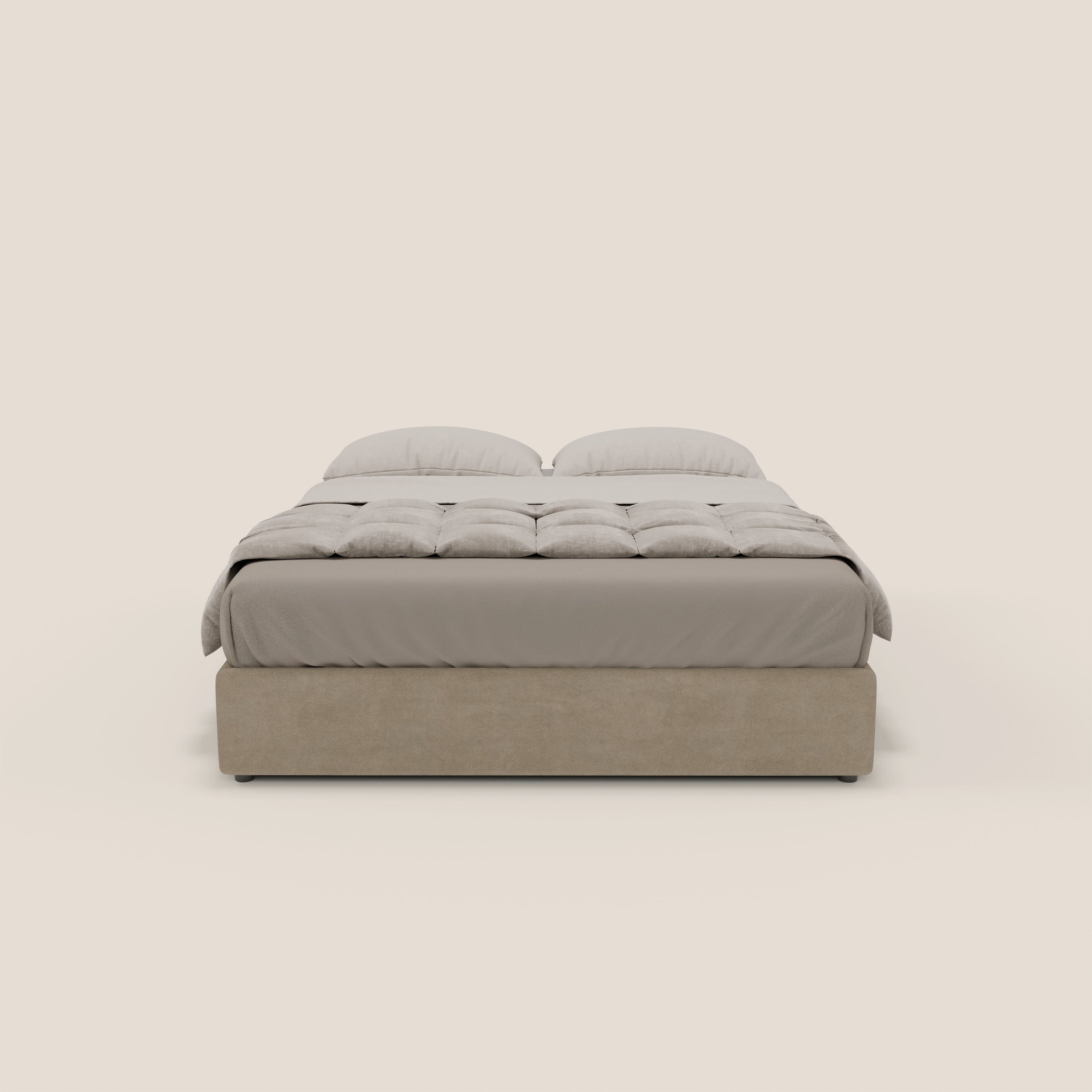 Ina sommier con ampio contenitore in microfibra smacchiabile ed impermeabile T11 - divani.store