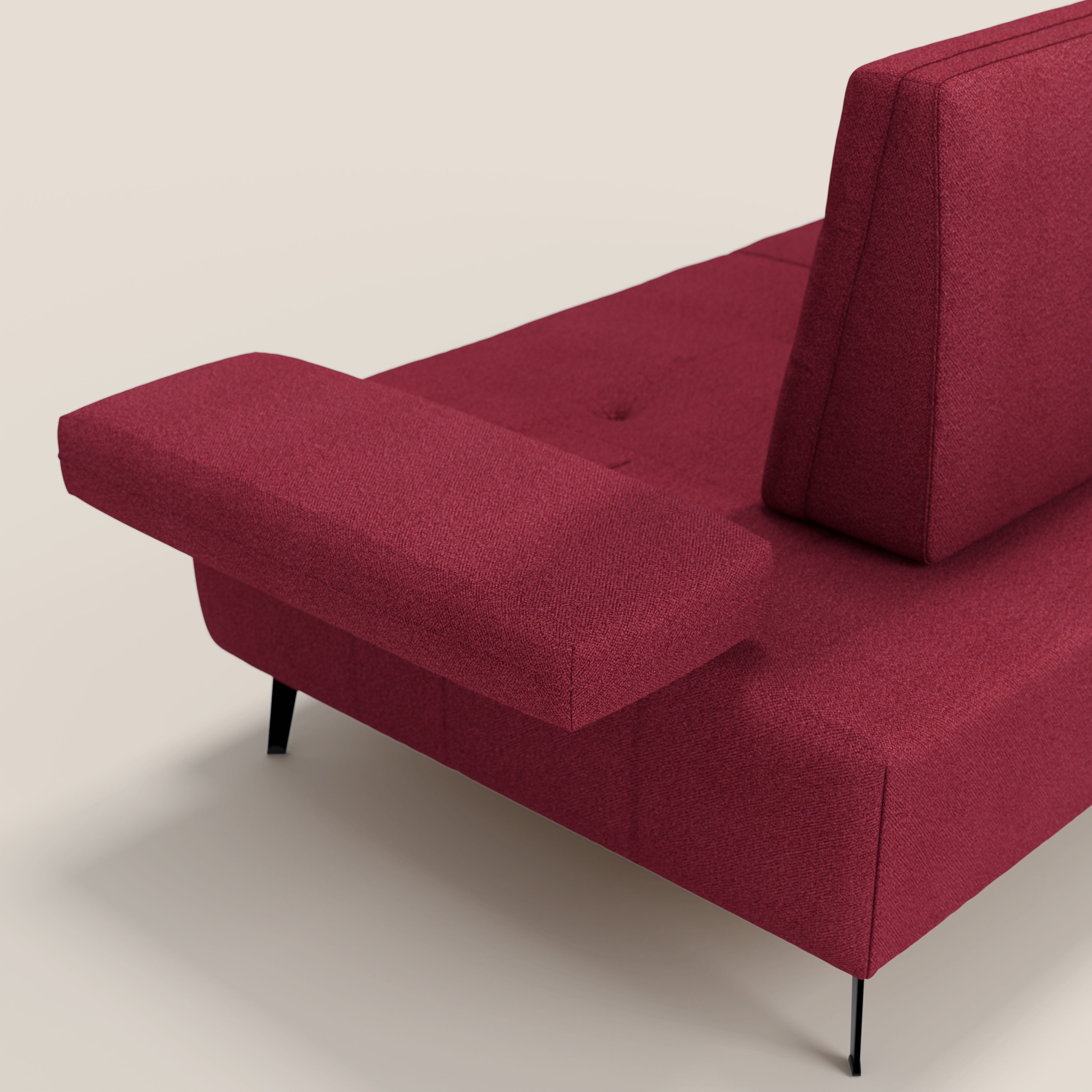 Lugano Divano 3 posti con schienali e braccioli traslanti in morbido bouclé impermeabile T07 - divani.store