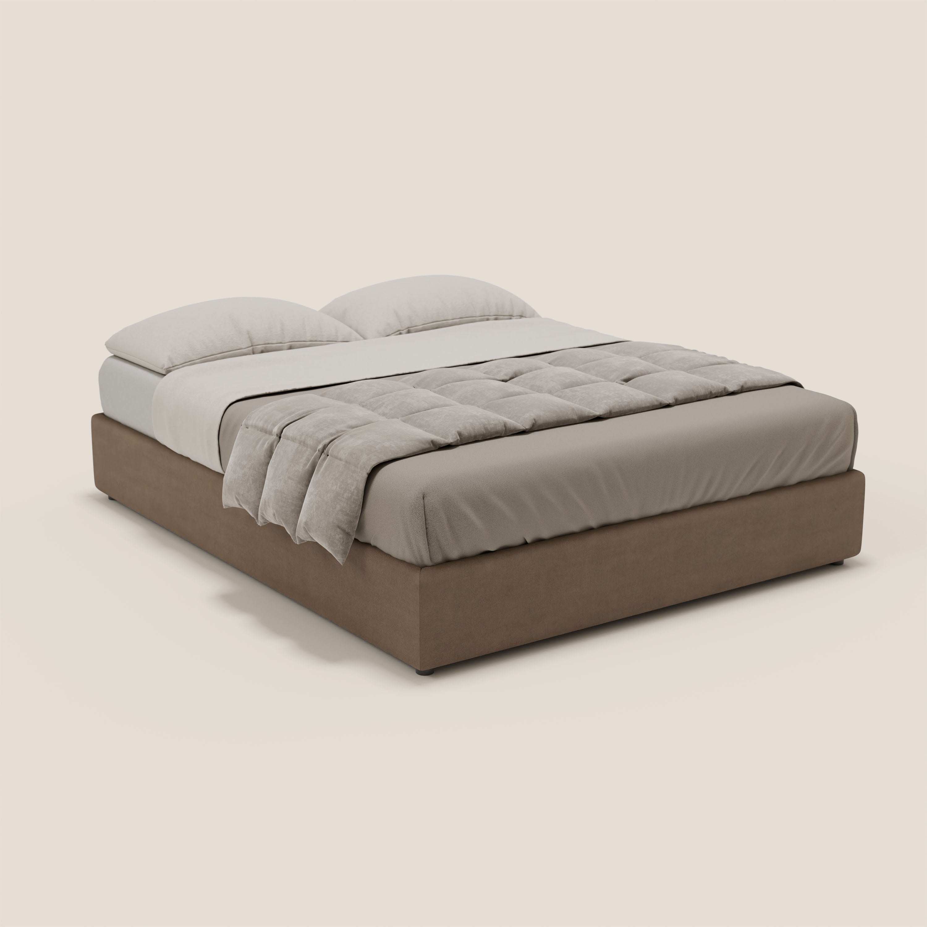 Ina sommier con ampio contenitore in microfibra smacchiabile ed impermeabile T11 - divani.store