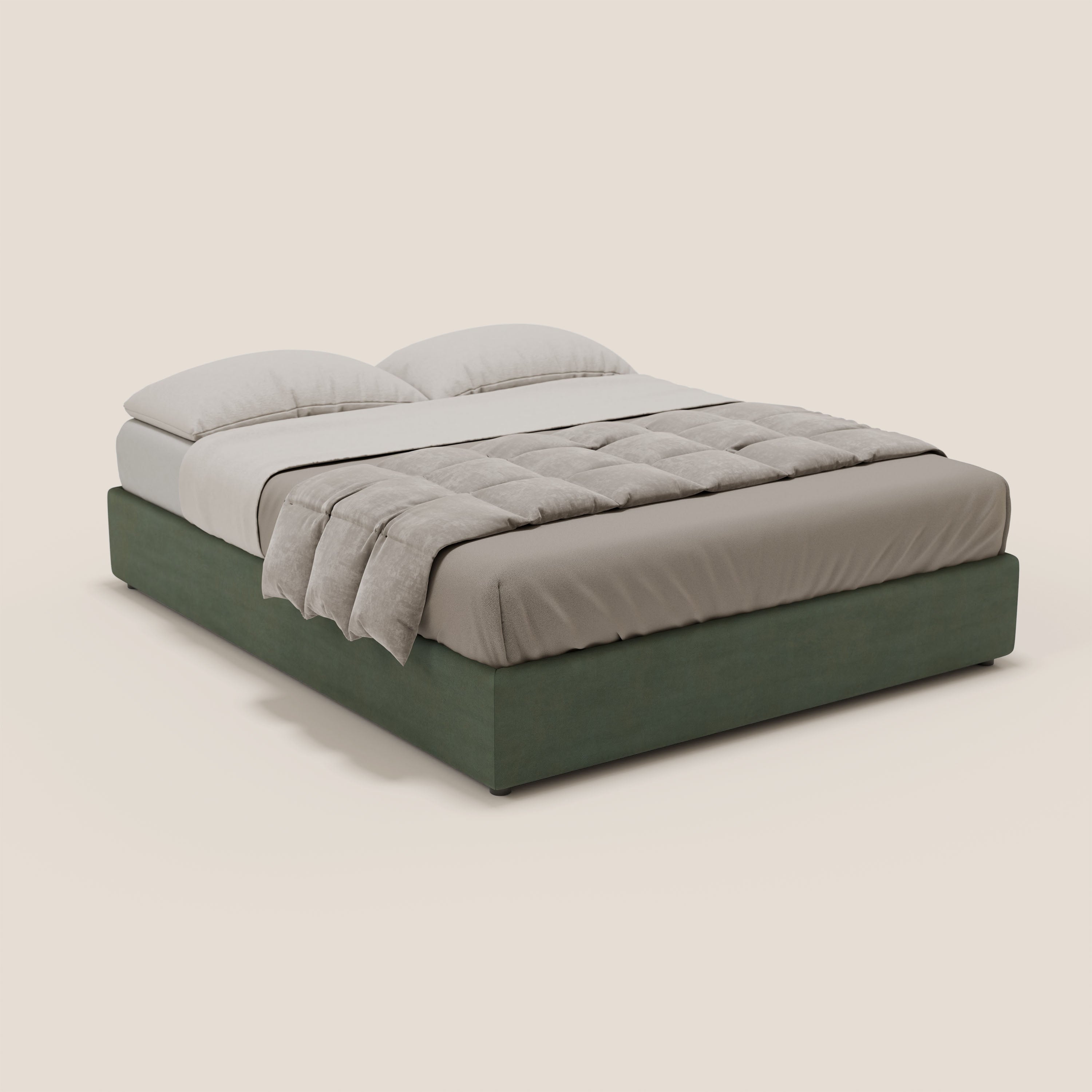 Ina sommier con ampio contenitore in microfibra smacchiabile ed impermeabile T11 - divani.store