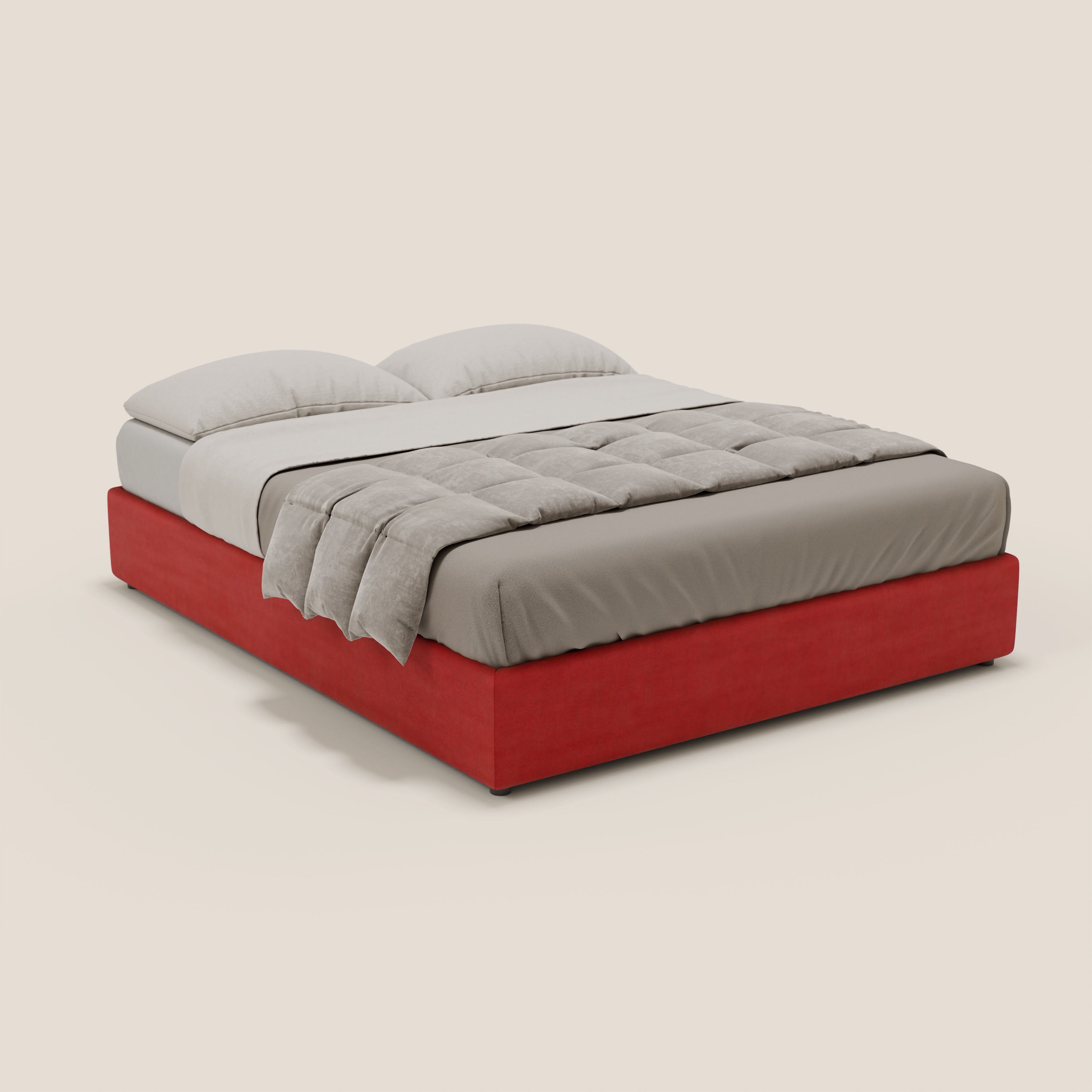 Ina sommier con ampio contenitore in microfibra smacchiabile ed impermeabile T11 - divani.store