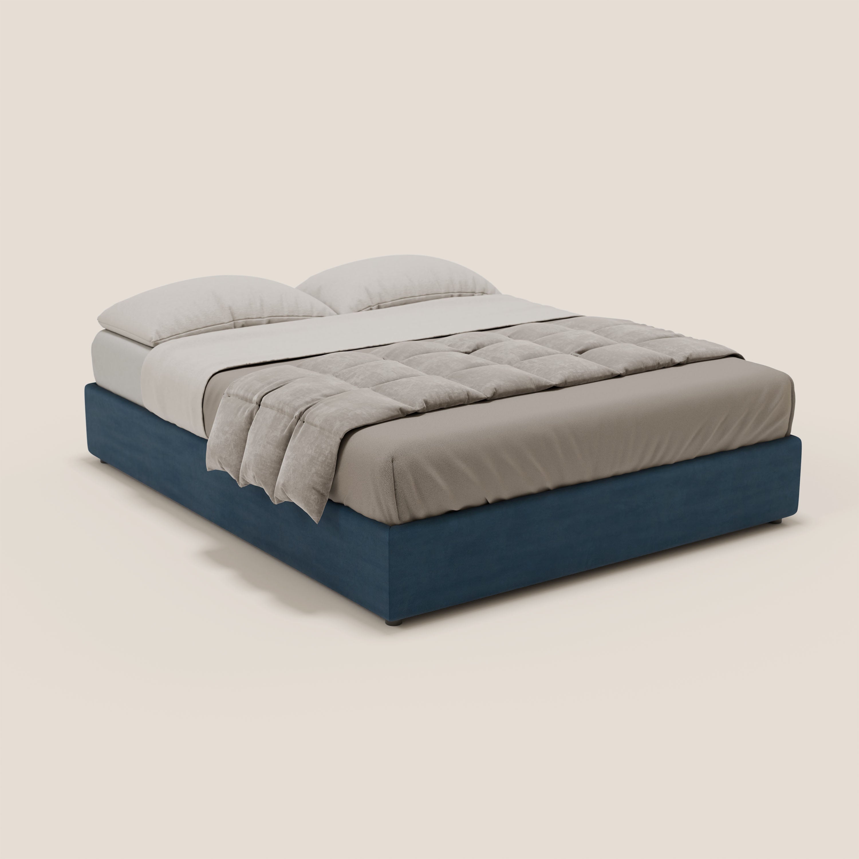 Ina sommier con ampio contenitore in microfibra smacchiabile ed impermeabile T11 - divani.store