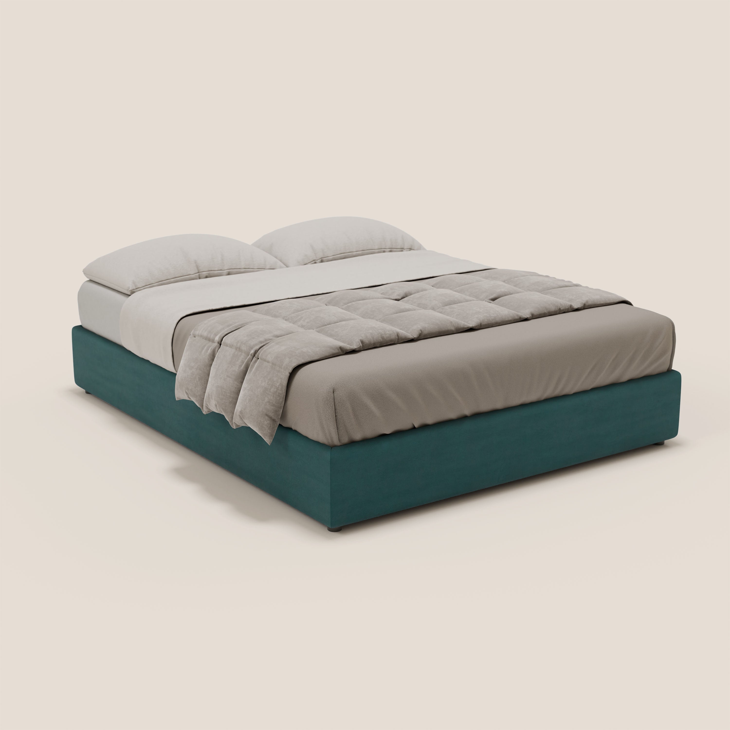 Ina sommier con ampio contenitore in microfibra smacchiabile ed impermeabile T11 - divani.store