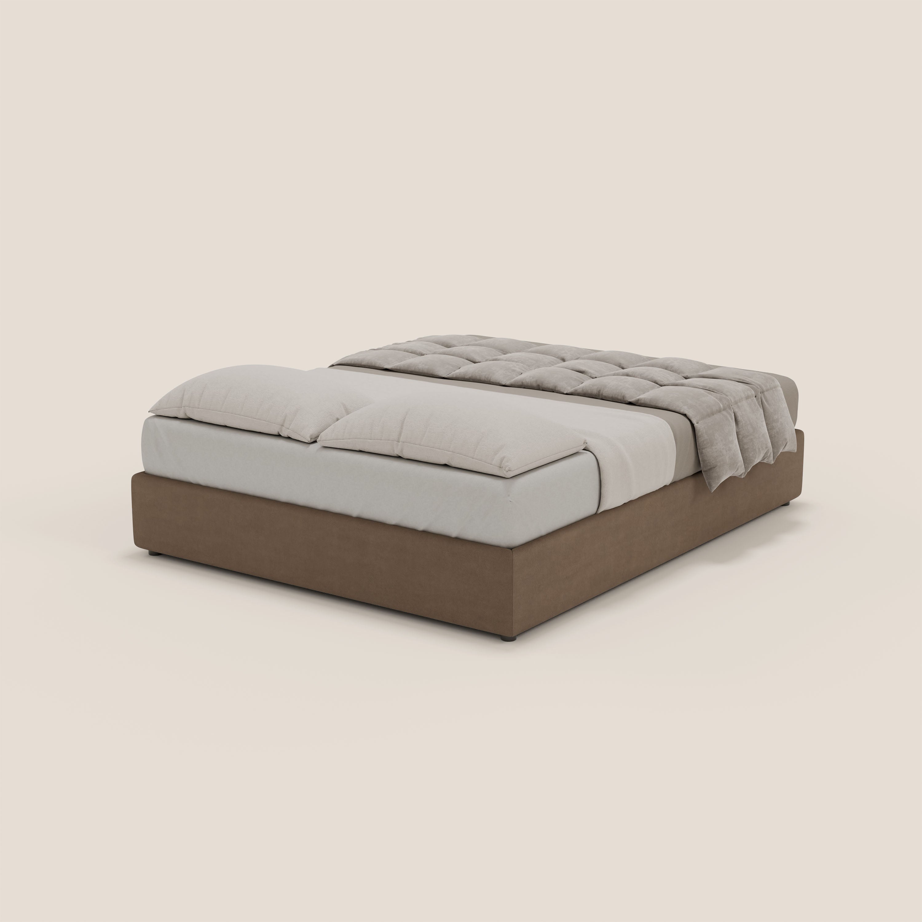 Ina sommier con ampio contenitore in microfibra smacchiabile ed impermeabile T11 - divani.store