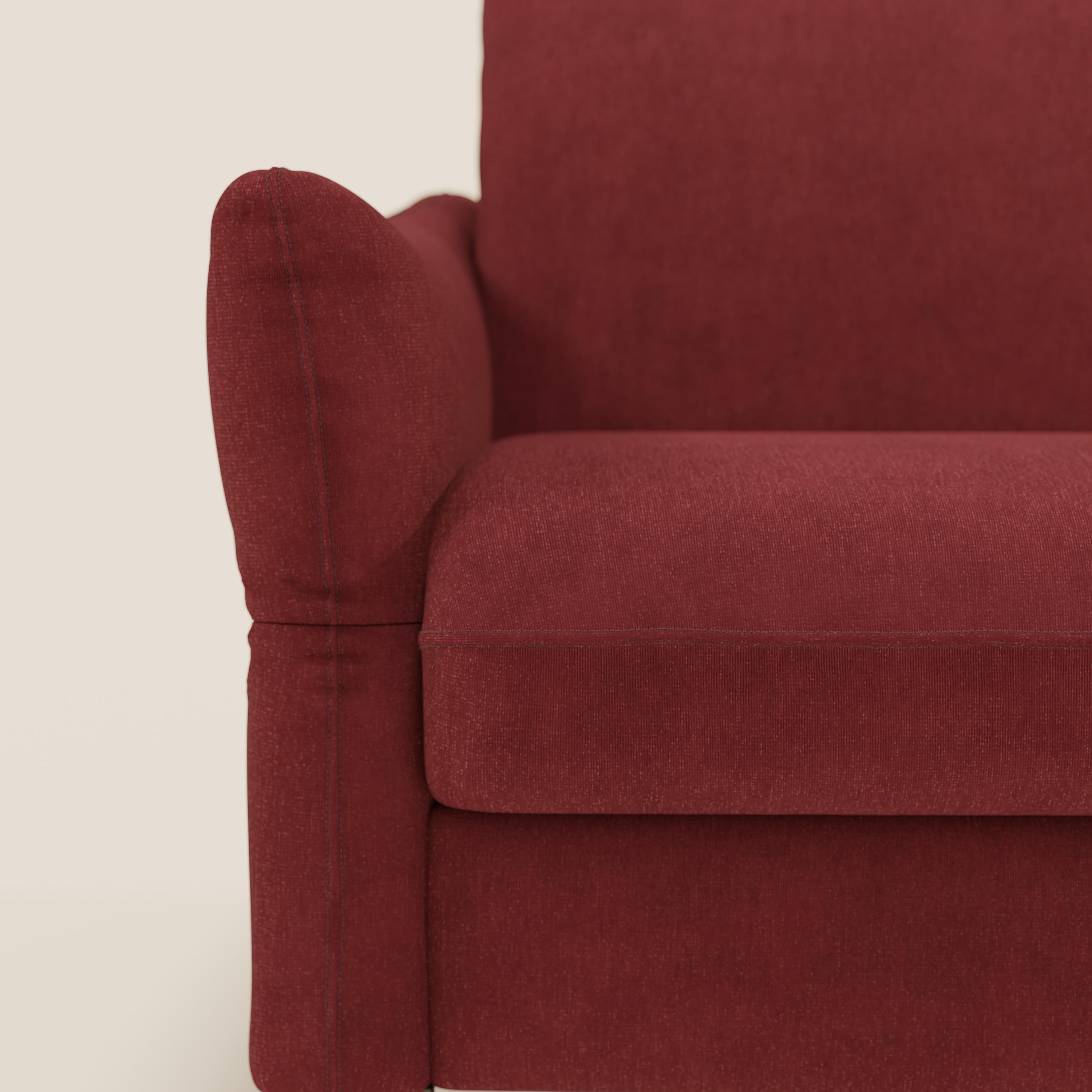 Dalia divano letto angolare con materasso alto 18 cm piedini alti e penisola contenitore in tessuto smacchiabile T17 - divani.store