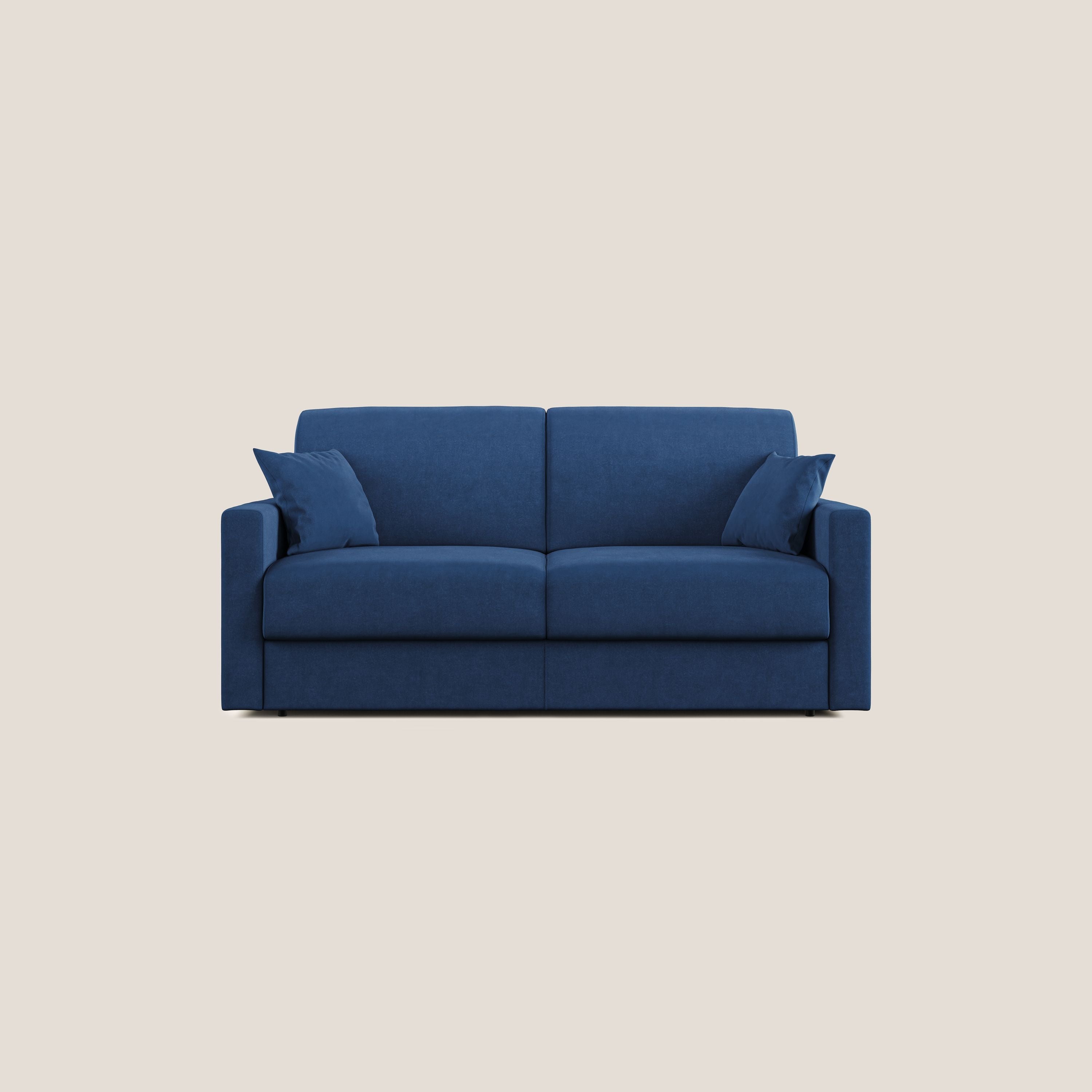 Chris Divano letto in microfibra smacchiabile T11 blu - divani.store