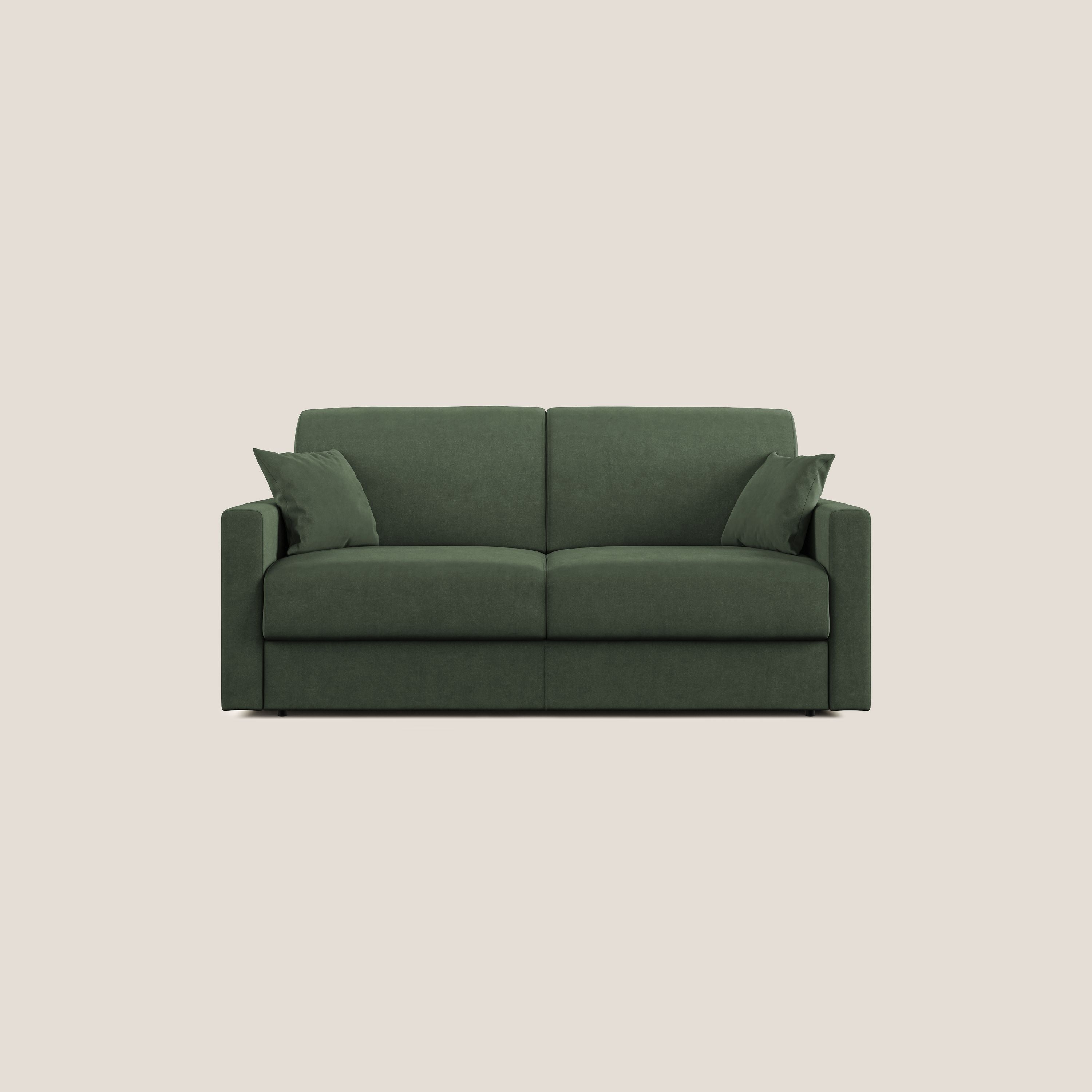 Chris Divano letto in microfibra smacchiabile T11 verde - divani.store