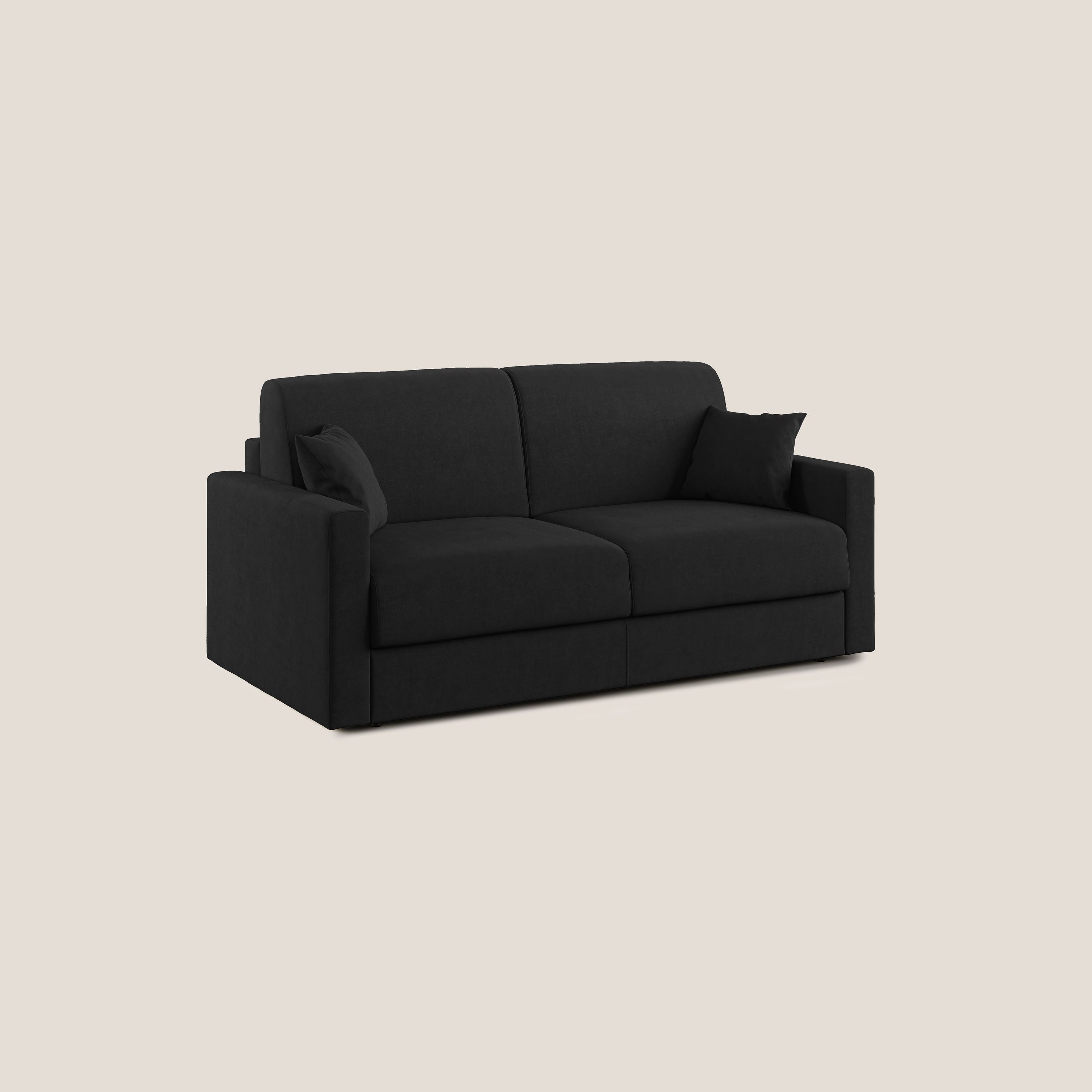 Chris Divano letto in microfibra smacchiabile T11 nero - divani.store