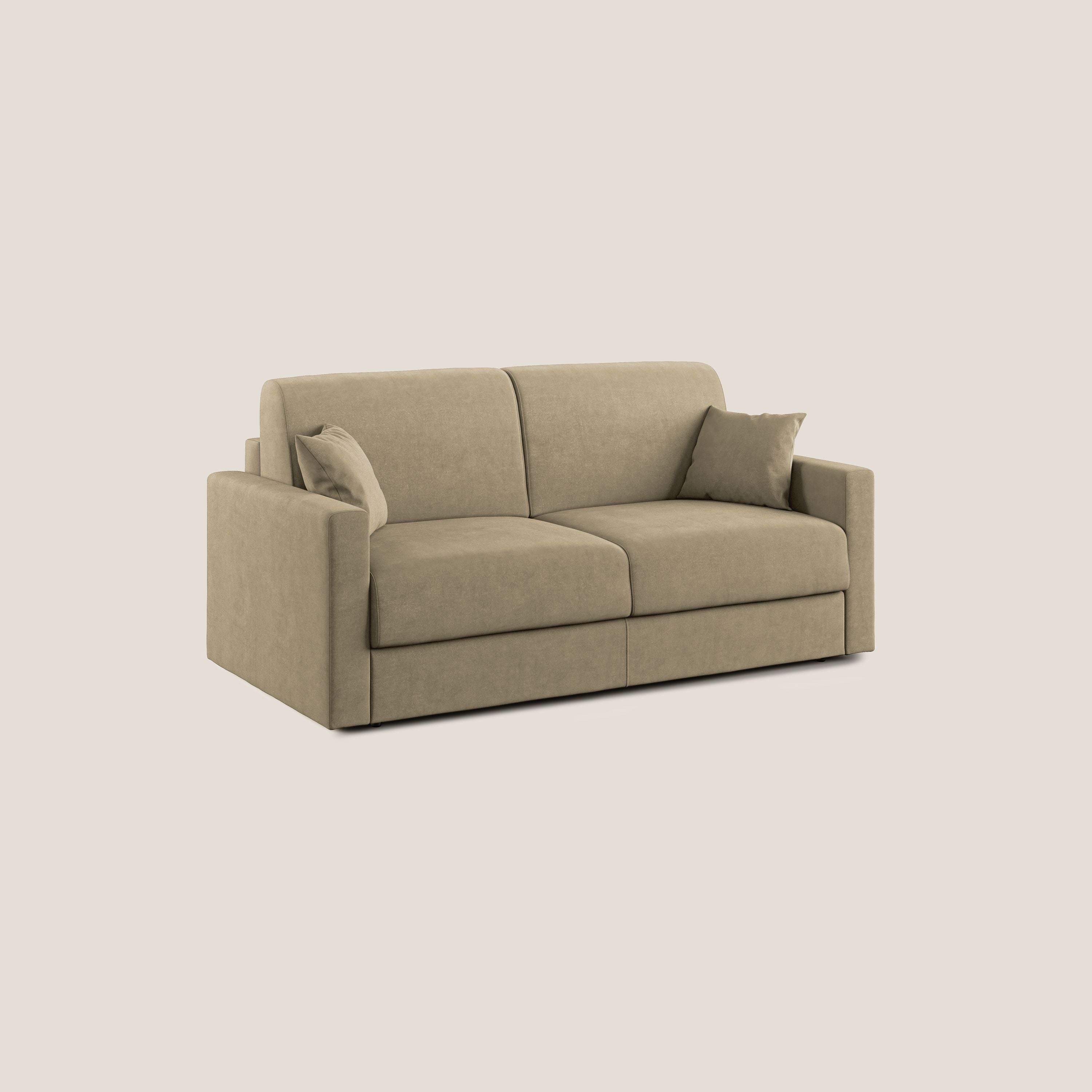 Chris Divano letto in microfibra smacchiabile T11 beige - divani.store