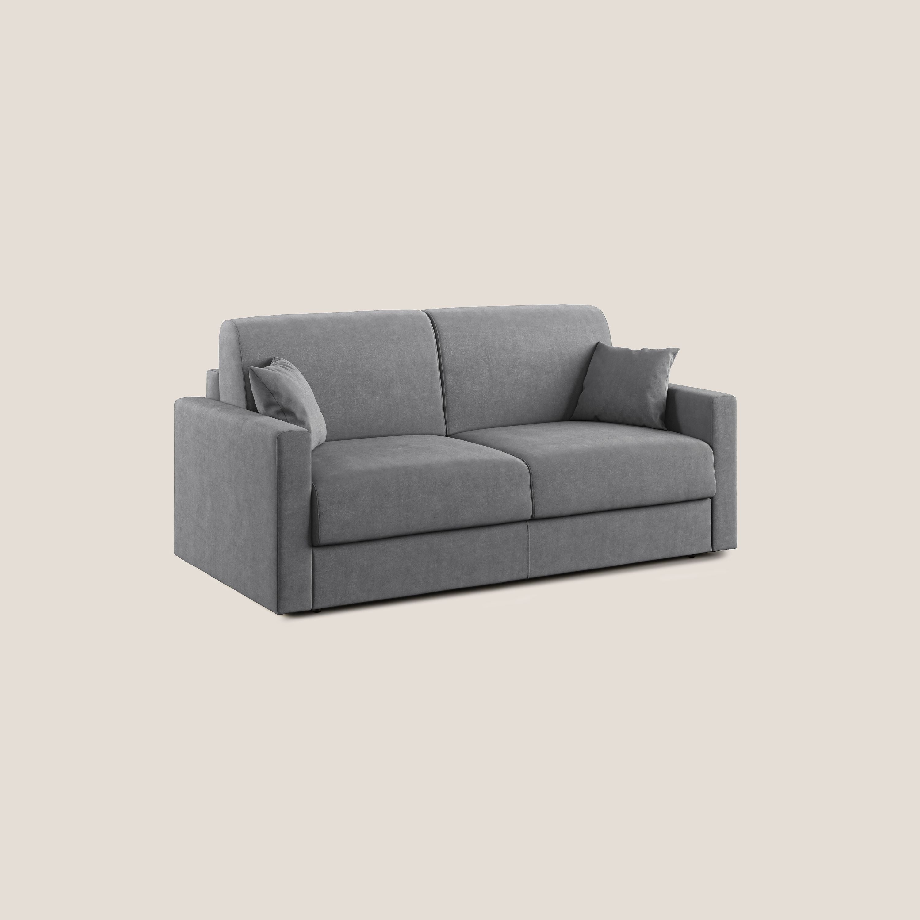 Chris Divano letto in microfibra smacchiabile T11 grigio - divani.store