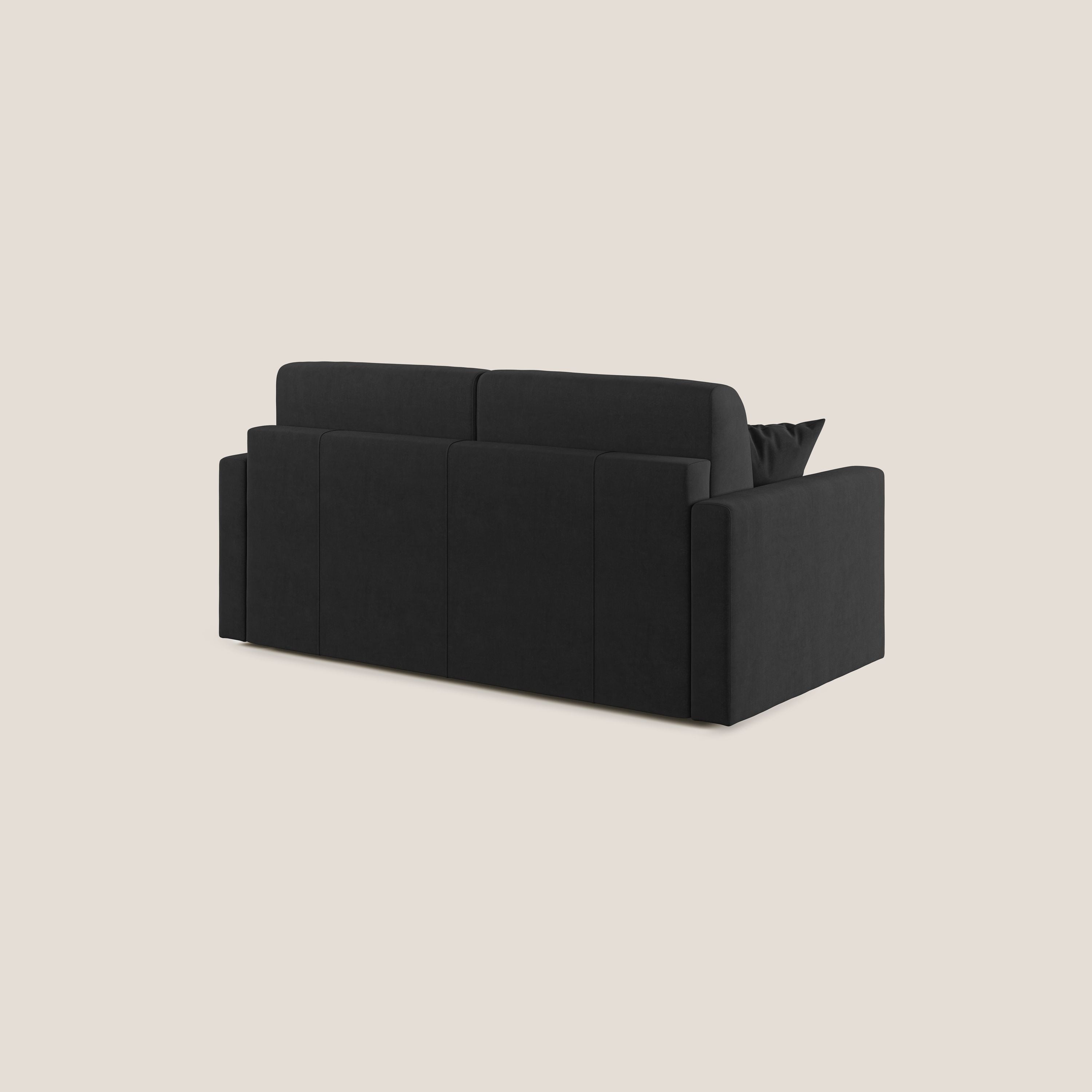 Chris Divano letto in microfibra smacchiabile T11 nero - divani.store