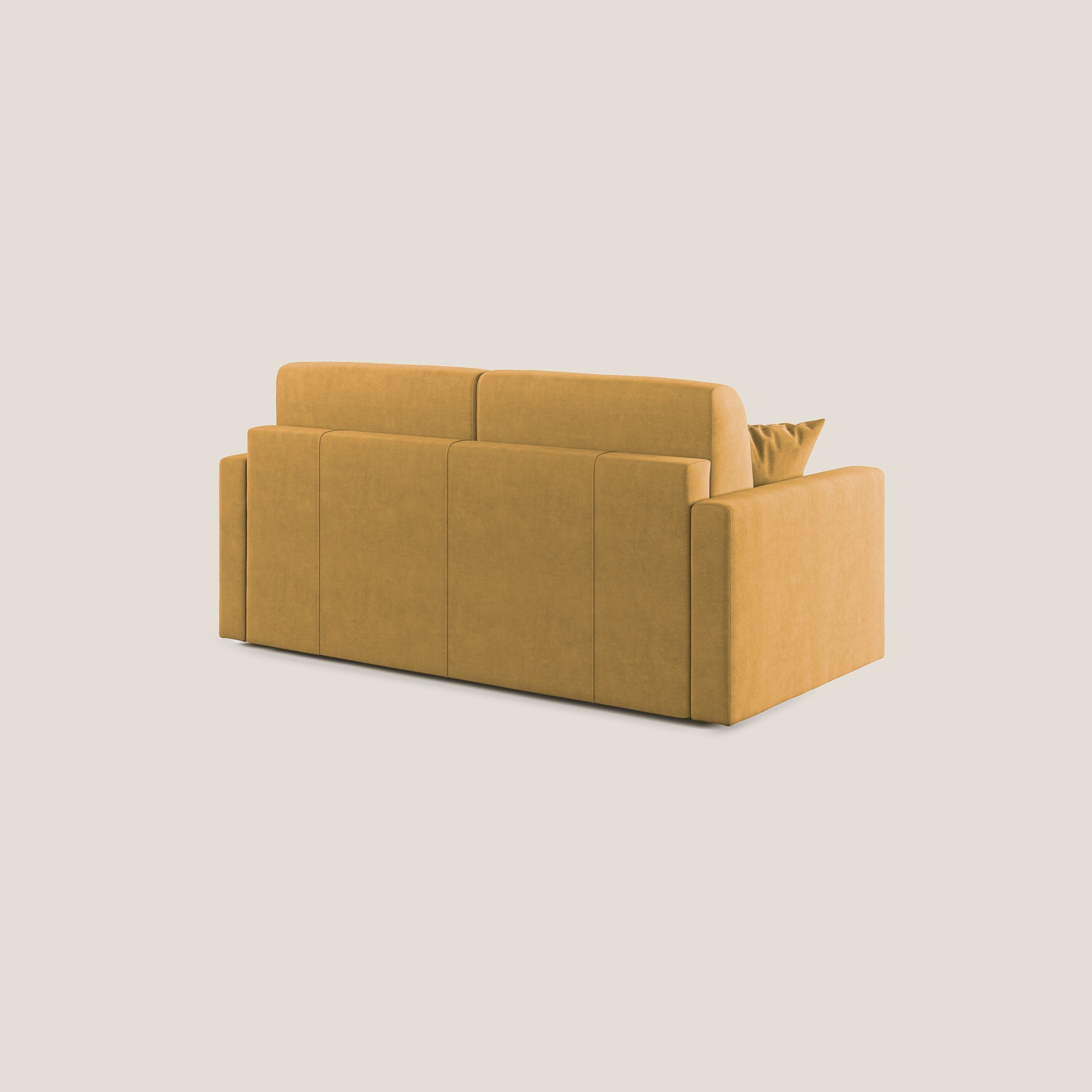 Chris Divano letto in microfibra smacchiabile T11 giallo - divani.store