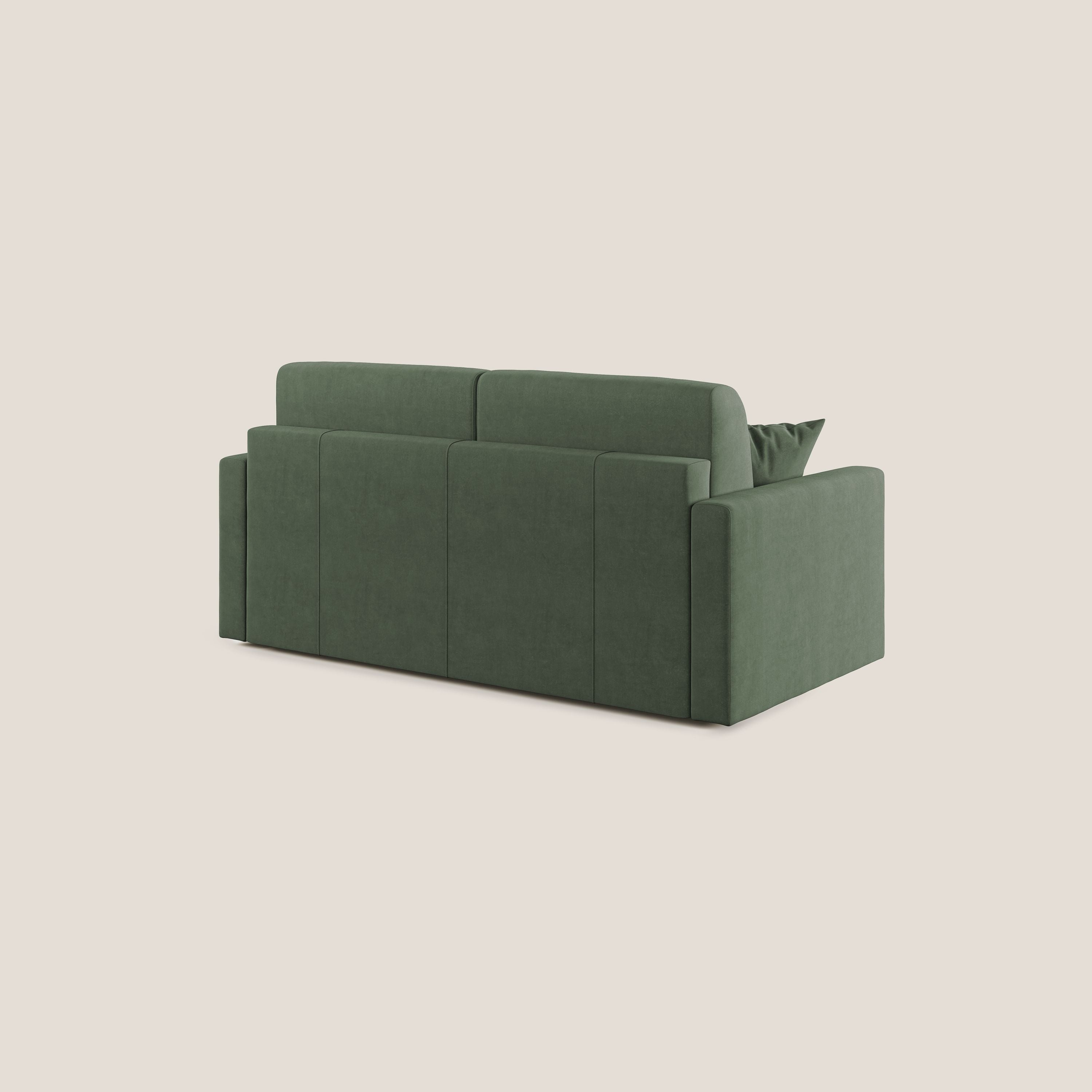 Chris Divano letto in microfibra smacchiabile T11 verde - divani.store