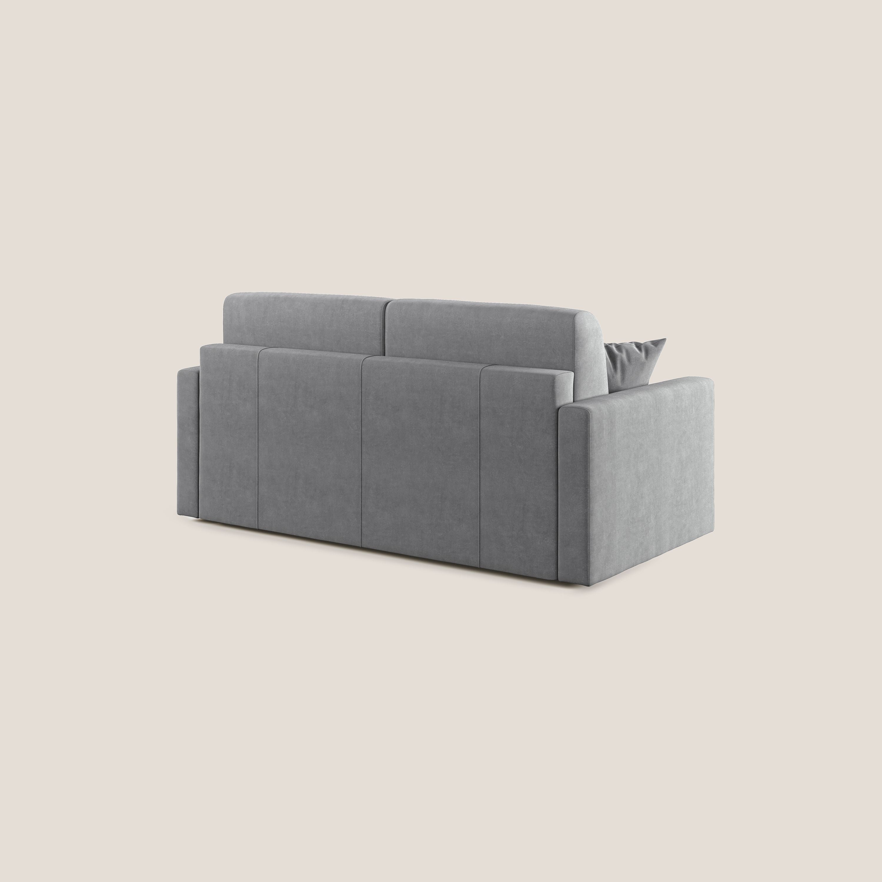 Chris Divano letto in microfibra smacchiabile T11 grigio - divani.store