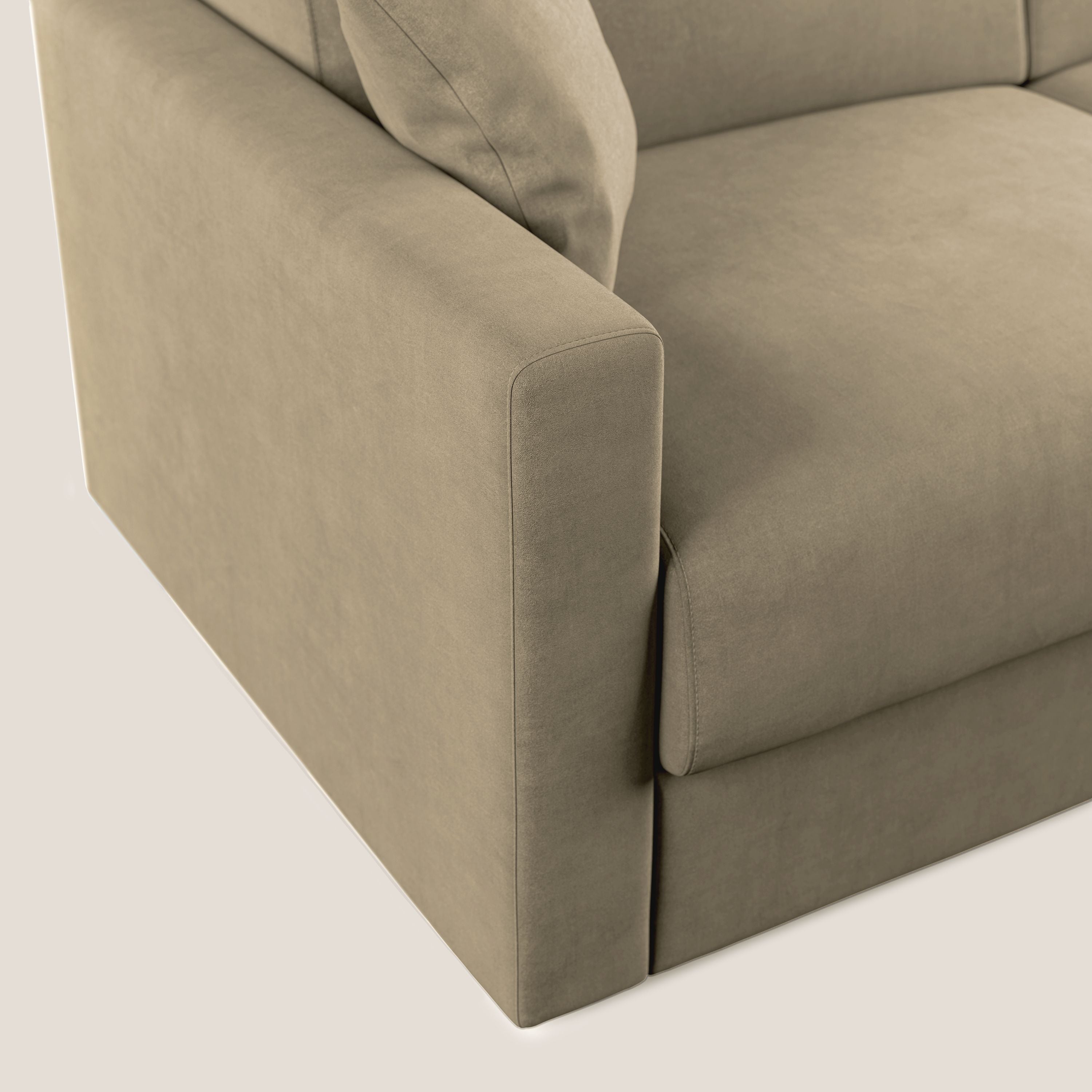 Chris Divano letto in microfibra smacchiabile T11 beige - divani.store