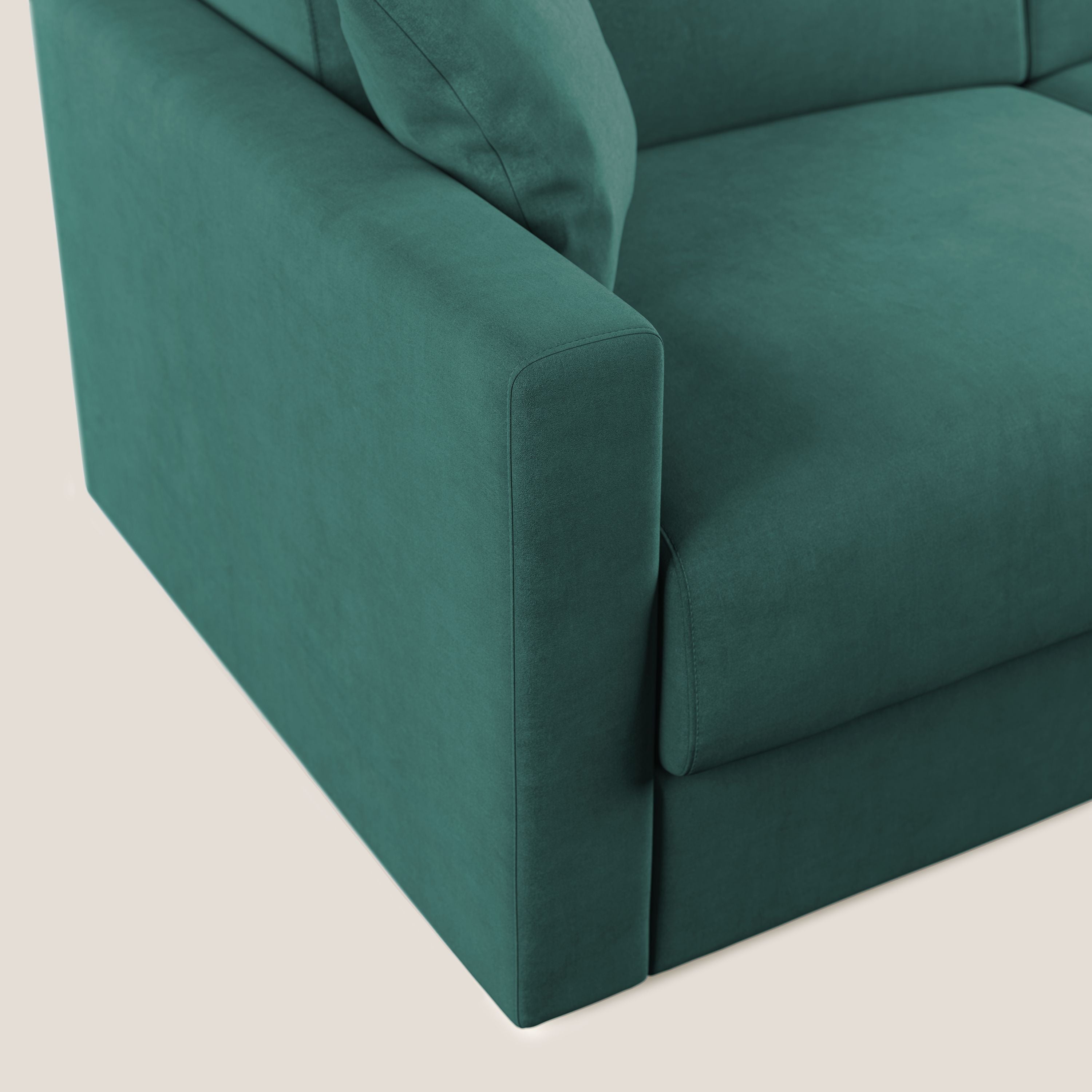 Chris Divano letto in microfibra smacchiabile T11 petrolio - divani.store