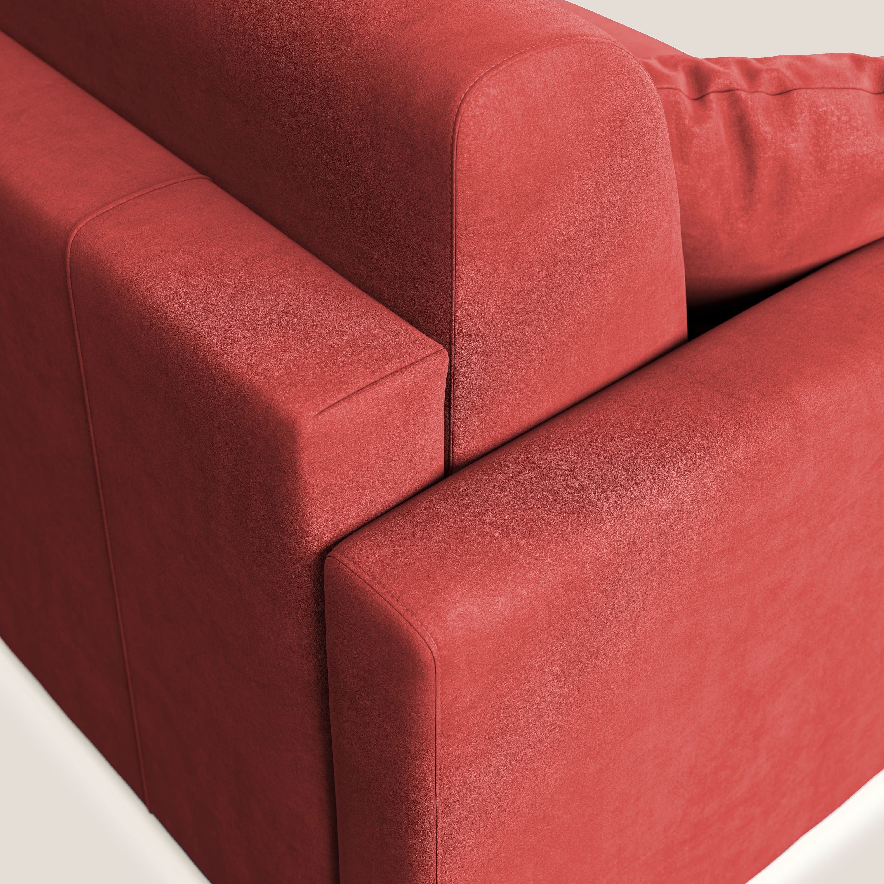 Chris Divano letto in microfibra smacchiabile T11 rosso - divani.store