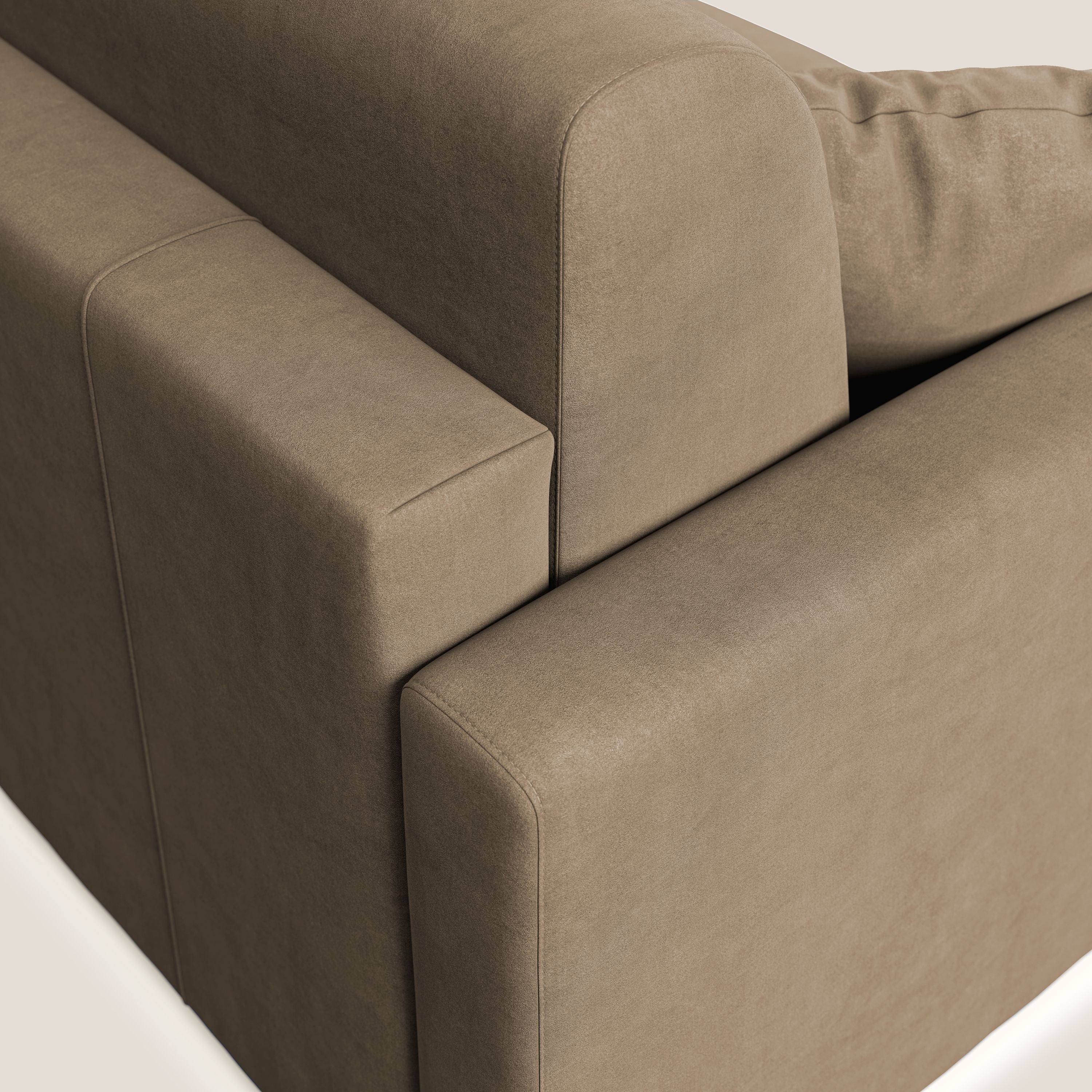 Chris Divano letto in microfibra smacchiabile T11 marrone - divani.store